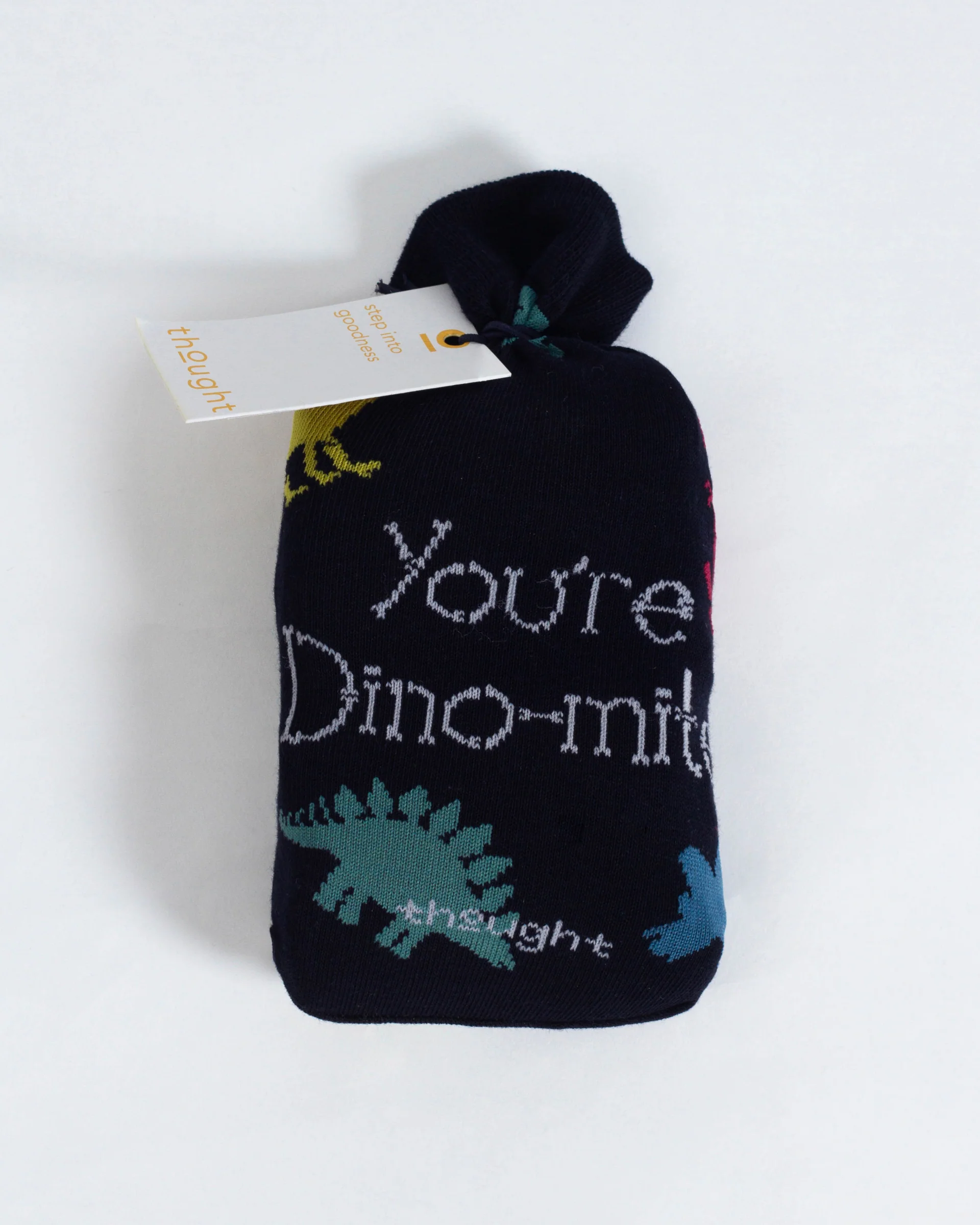 Dino Bamboo 2 Socks in a Bag - Green/Navy - Flockneti