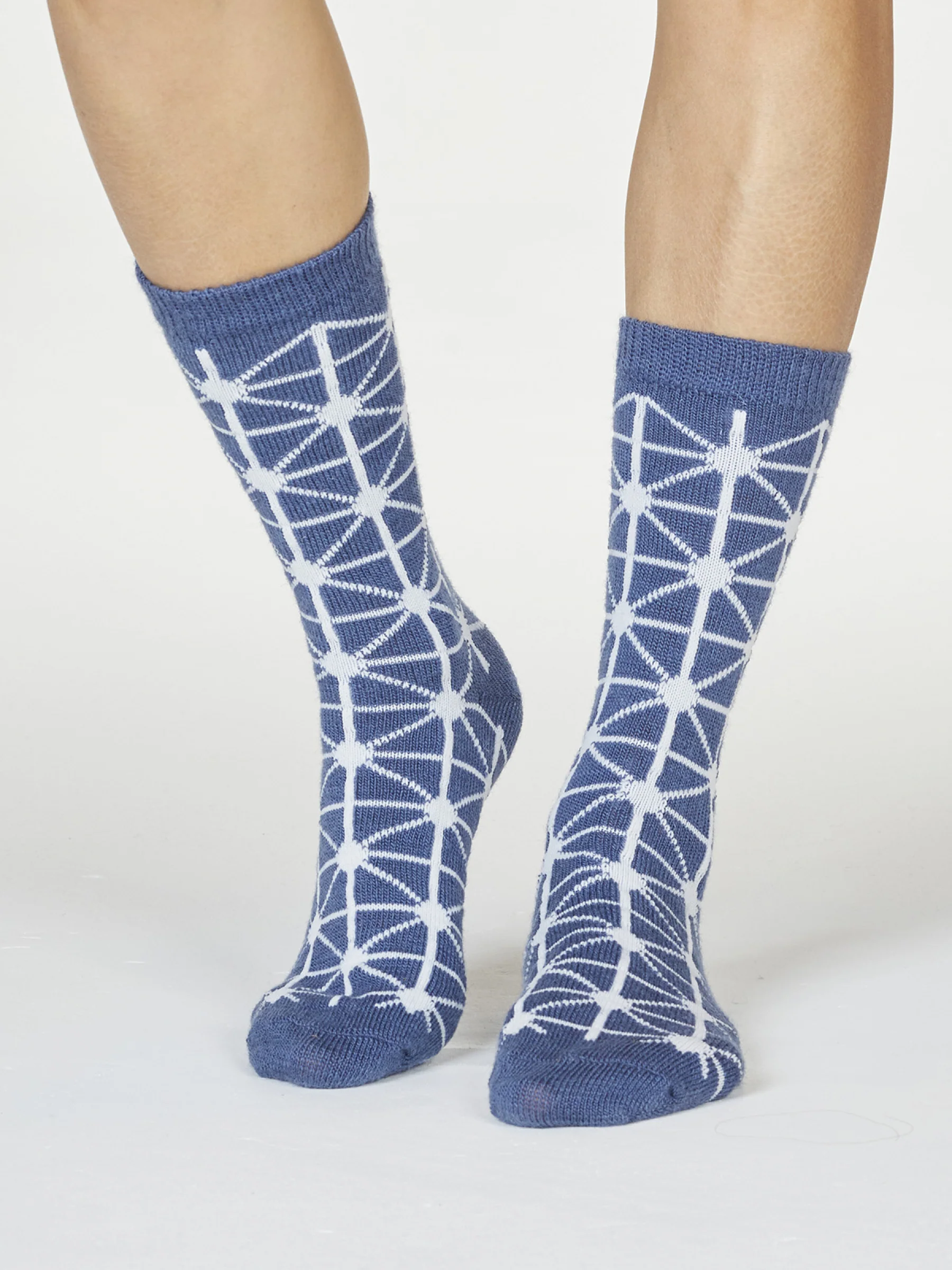 Jannie Wool Socks - Blue Slate - Flockneti