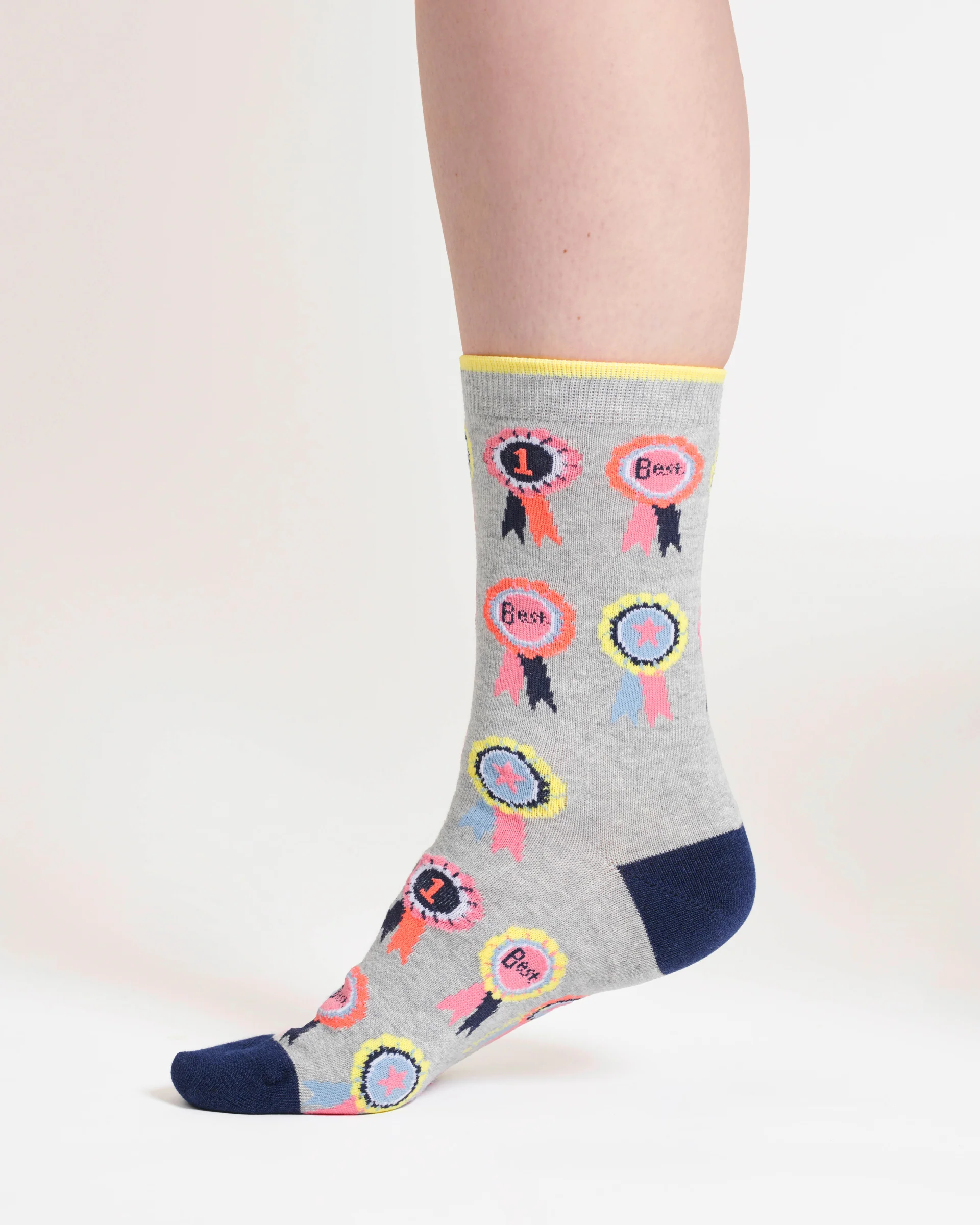 Youre The Best Bamboo 3 Pack of Socks - Grey/Blue - Flockneti