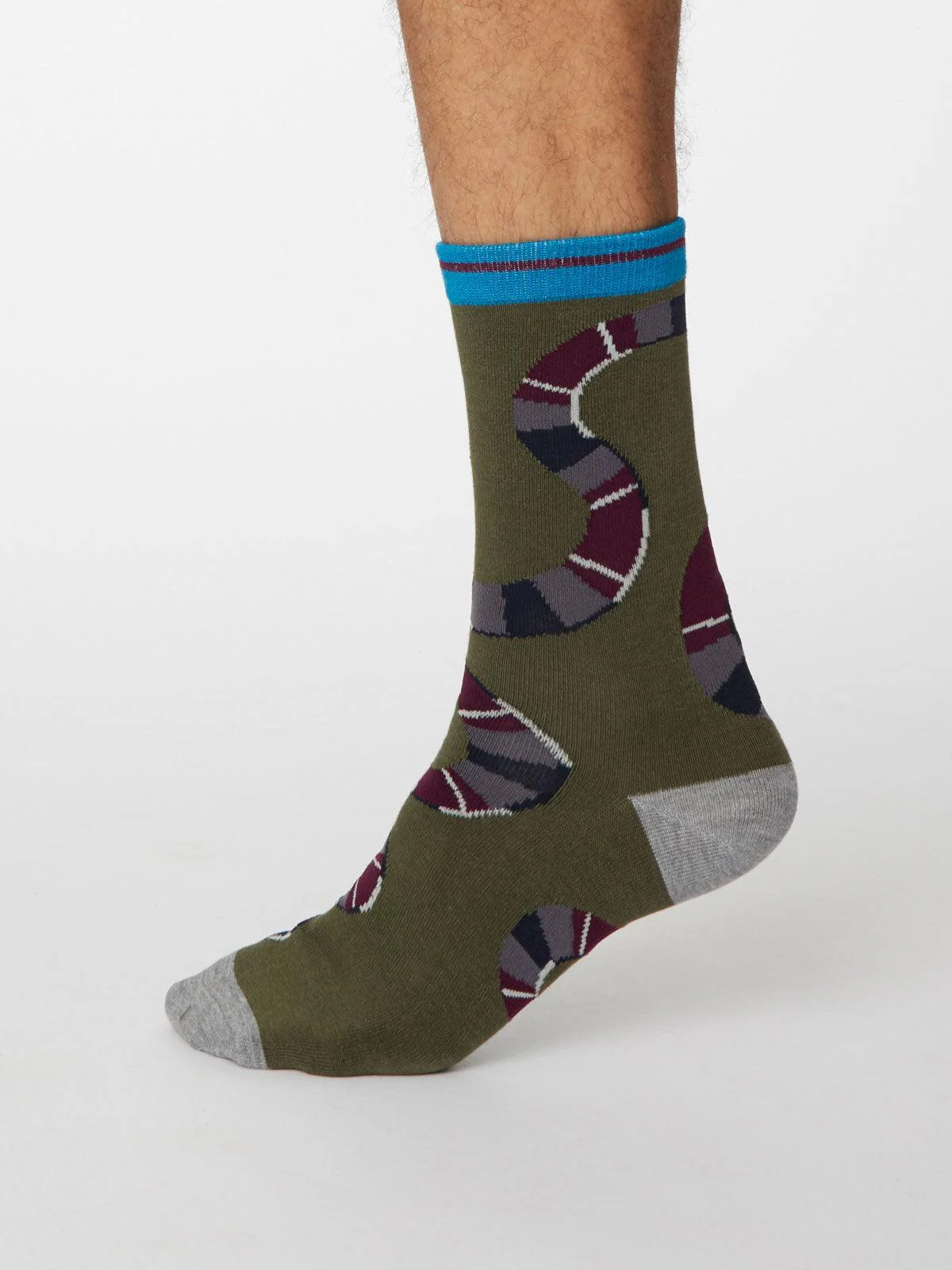 Serpent Socks - Khaki Green - Flockneti