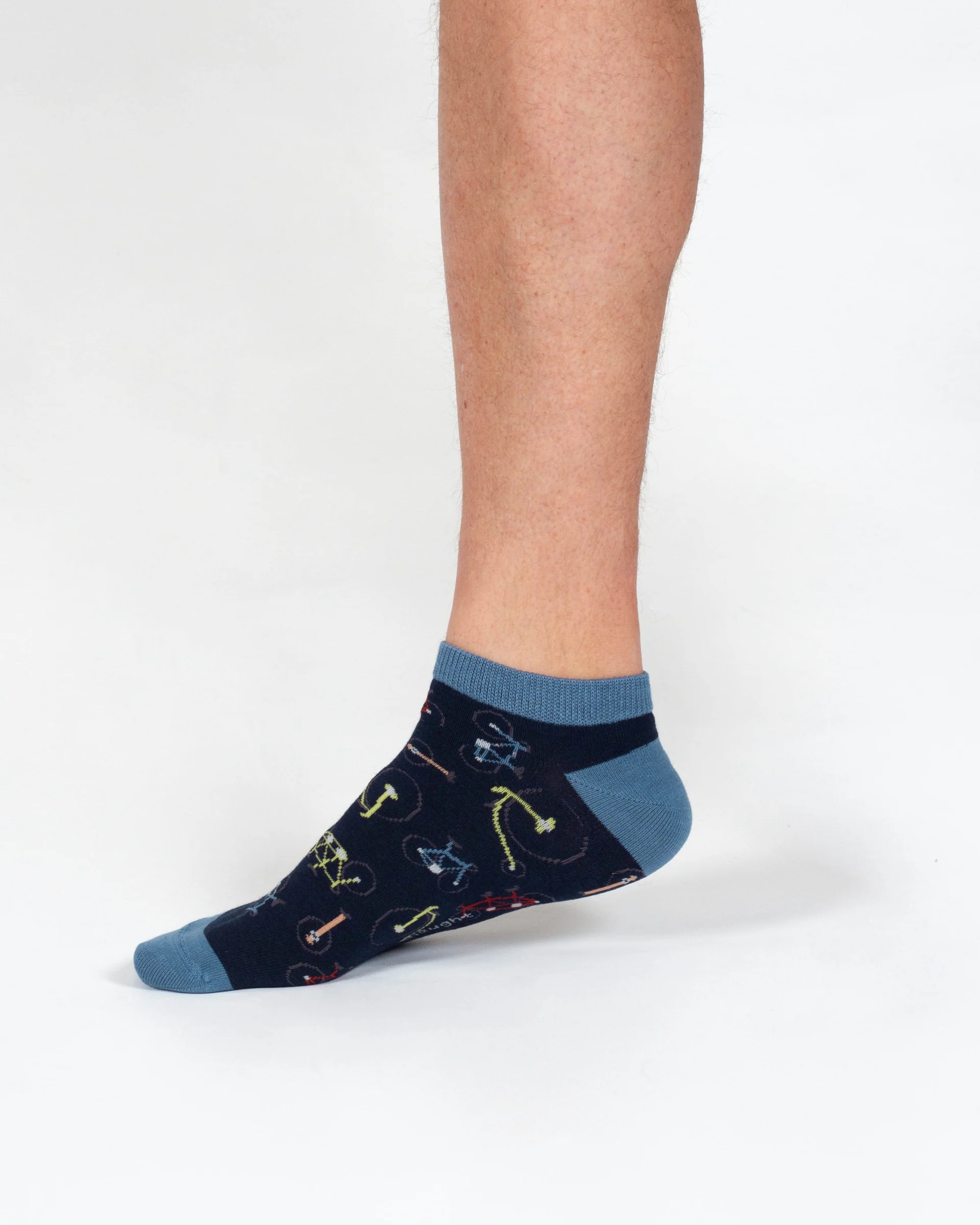 Bike Bamboo Trainer Socks - Navy - Flockneti