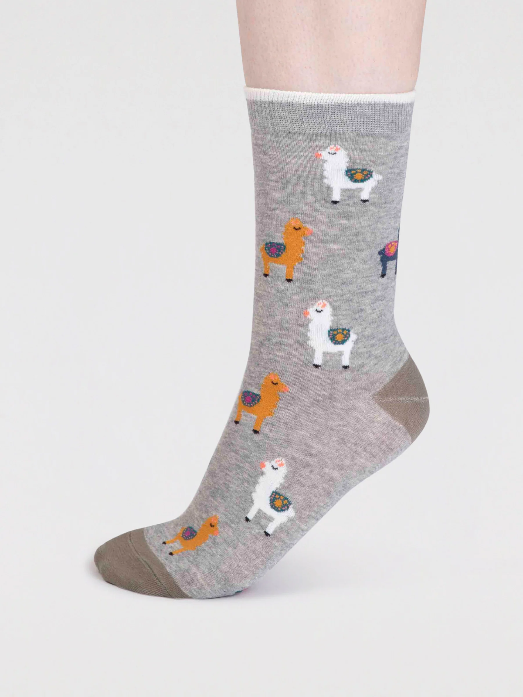 Maria Organic Cotton Llama Sock Box - Multi - Flockneti