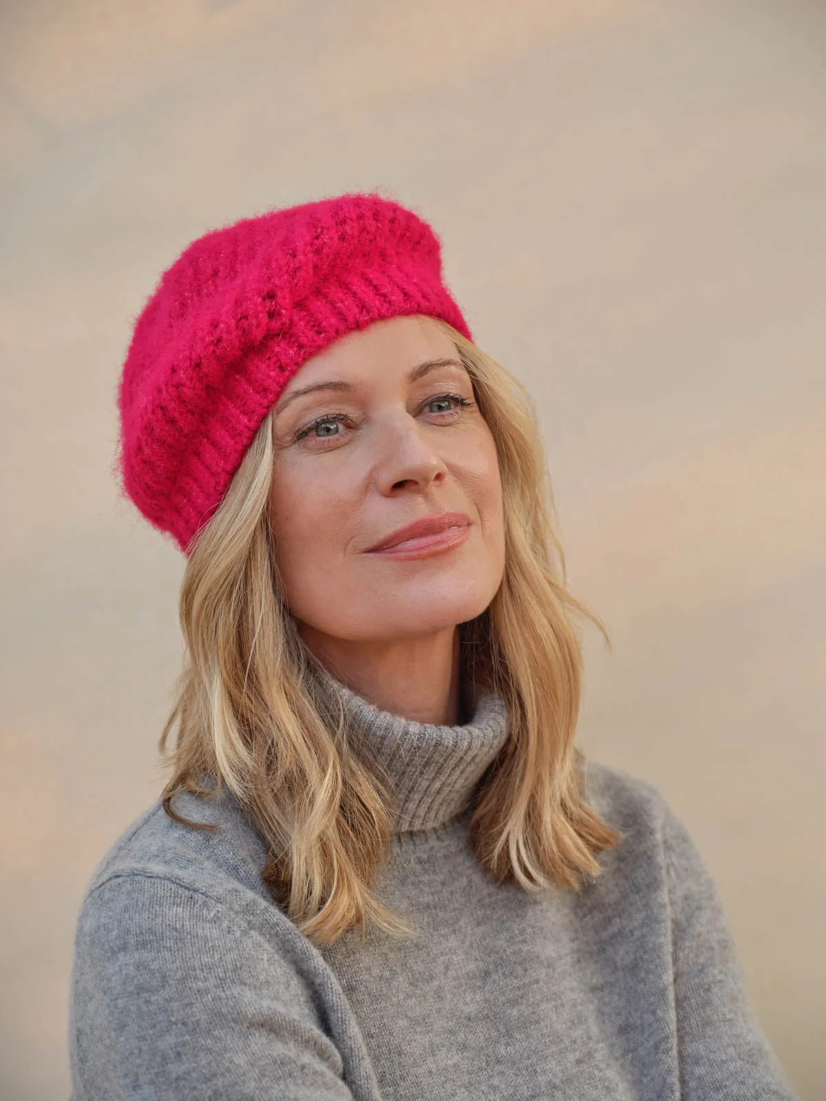 Pointelle Beret - Berry Pink - Flockneti