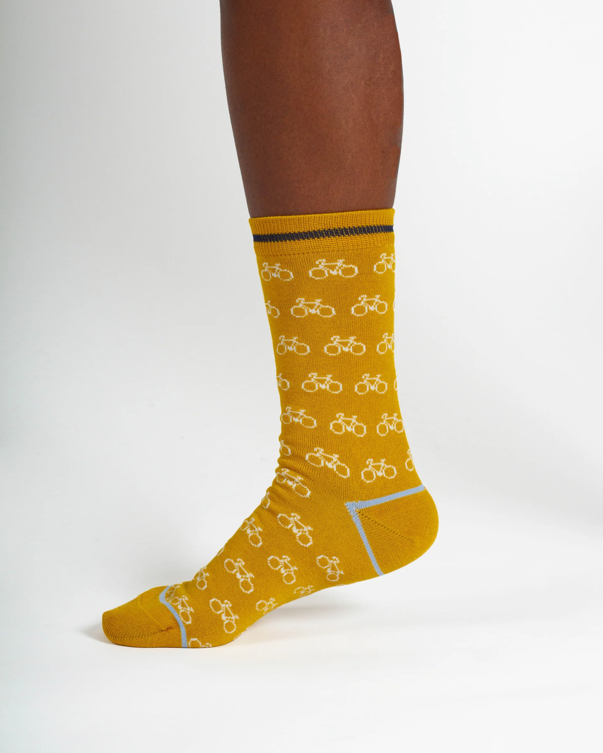 Bicycle Bamboo 3 Pack Socks - Blue/Yellow - Flockneti