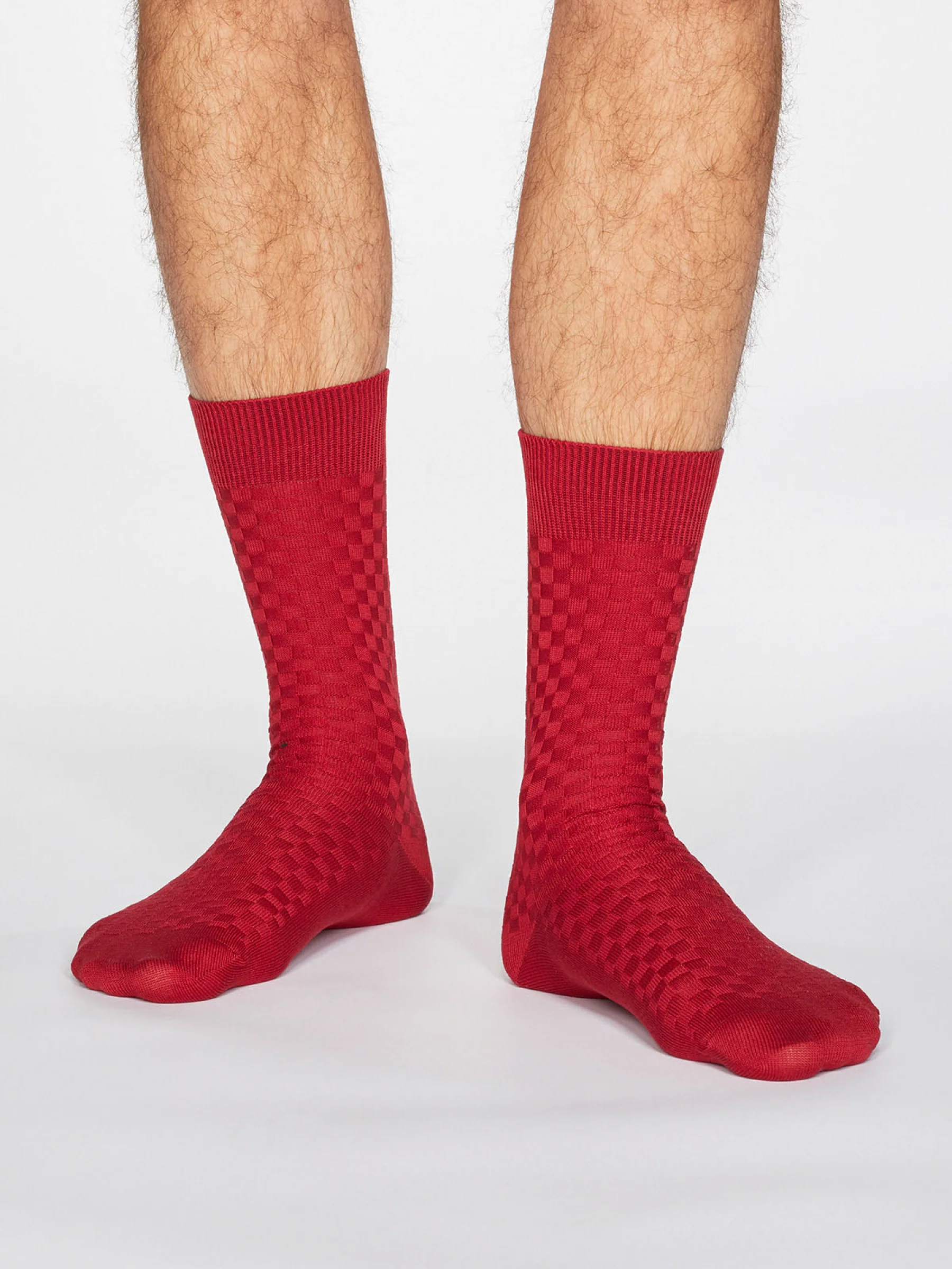 Cameron Dress Socks - Berry Red - Flockneti