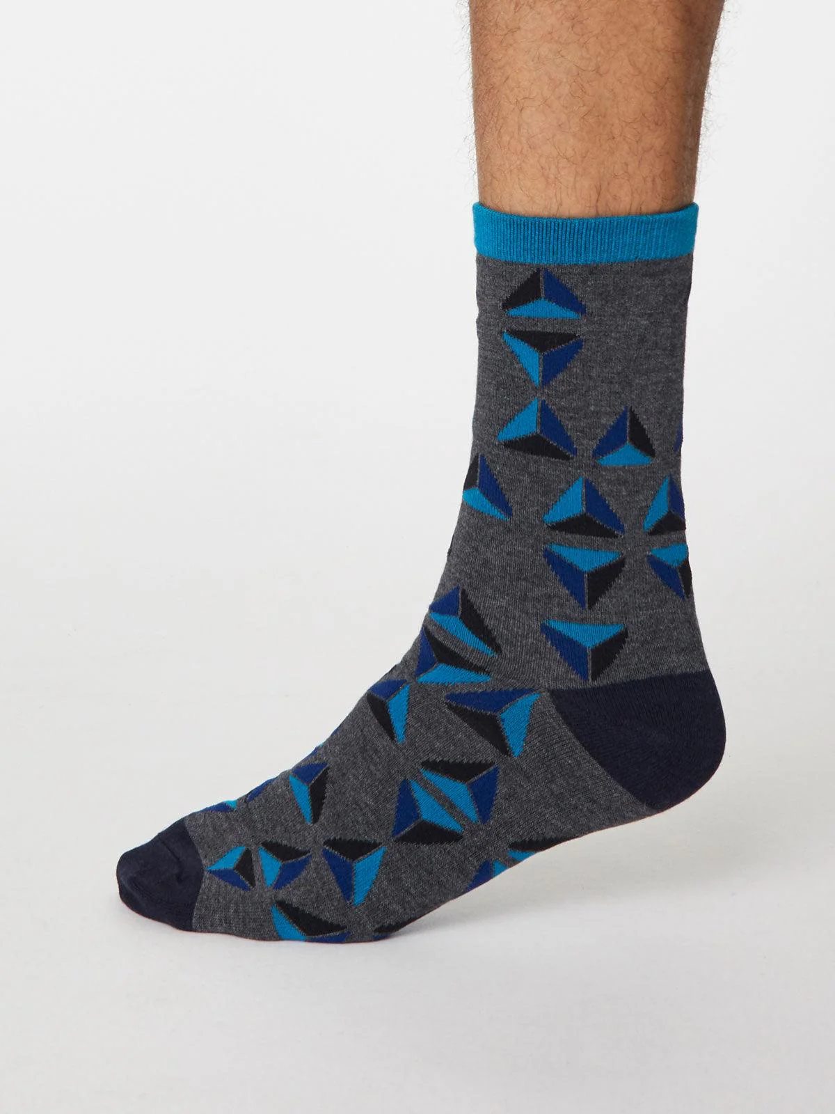 Geometrico Socks - Dark Grey Marle - Flockneti