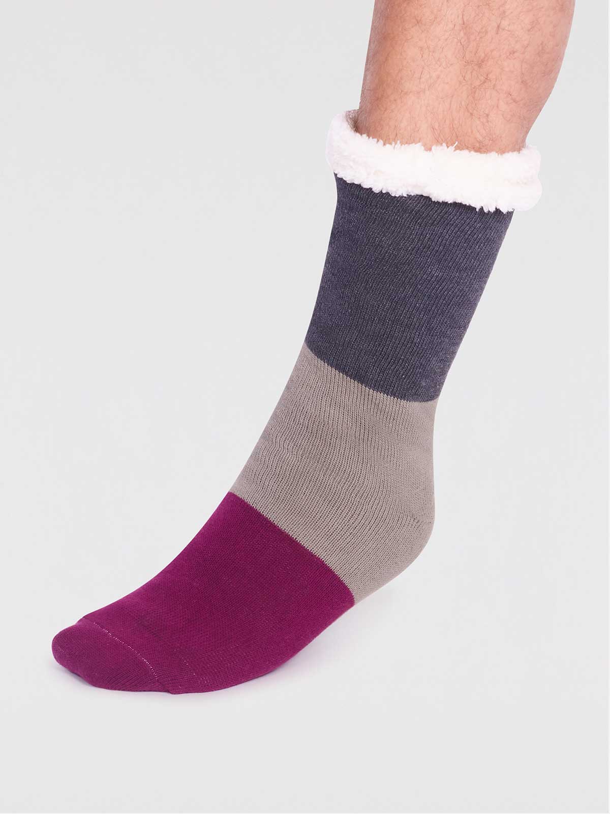 Orion Organic Cotton Cabin Socks - Dark Grey Marle - Flockneti