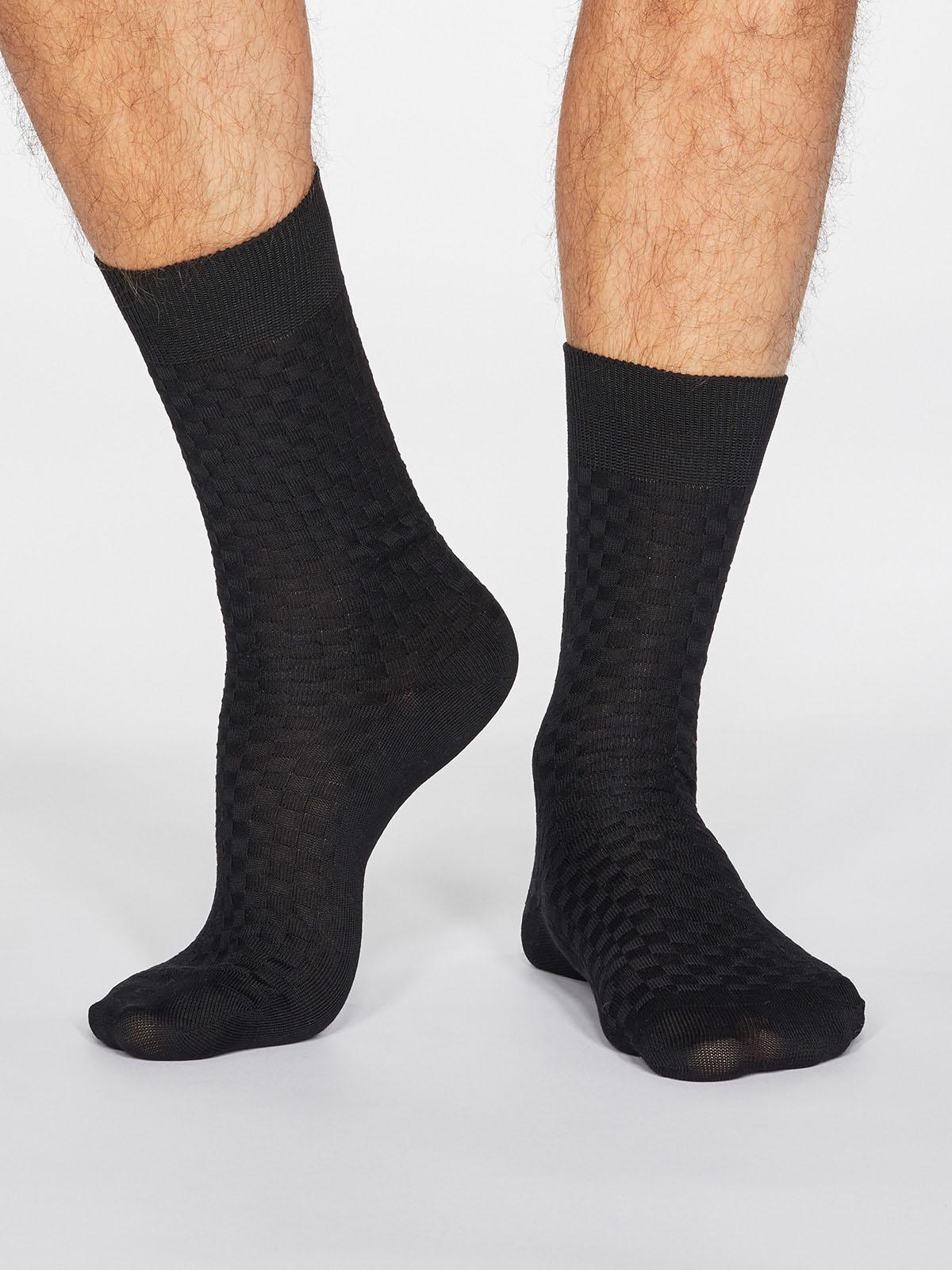 Cameron Dress Socks - Black - Flockneti