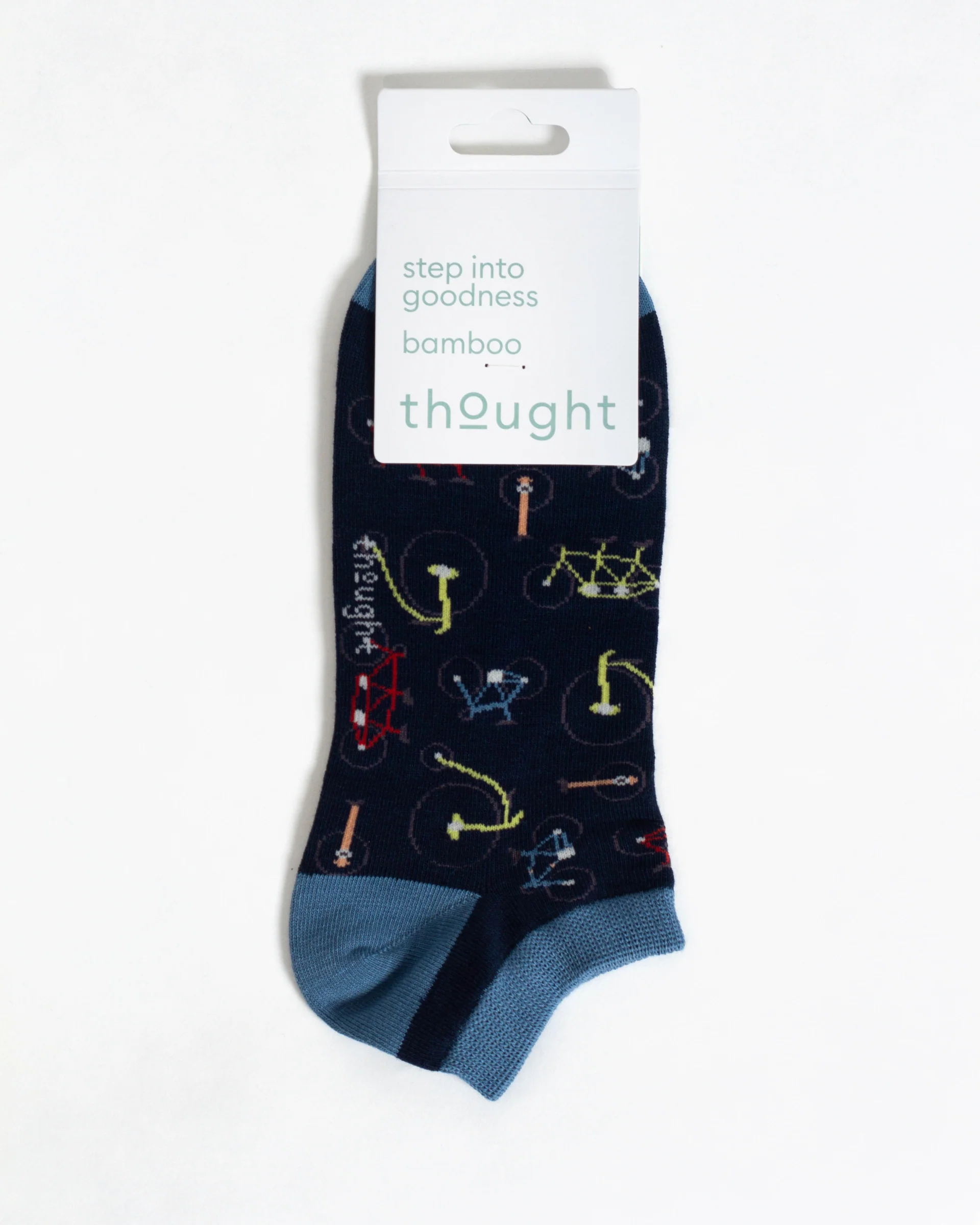 Bike Bamboo Trainer Socks - Navy - Flockneti