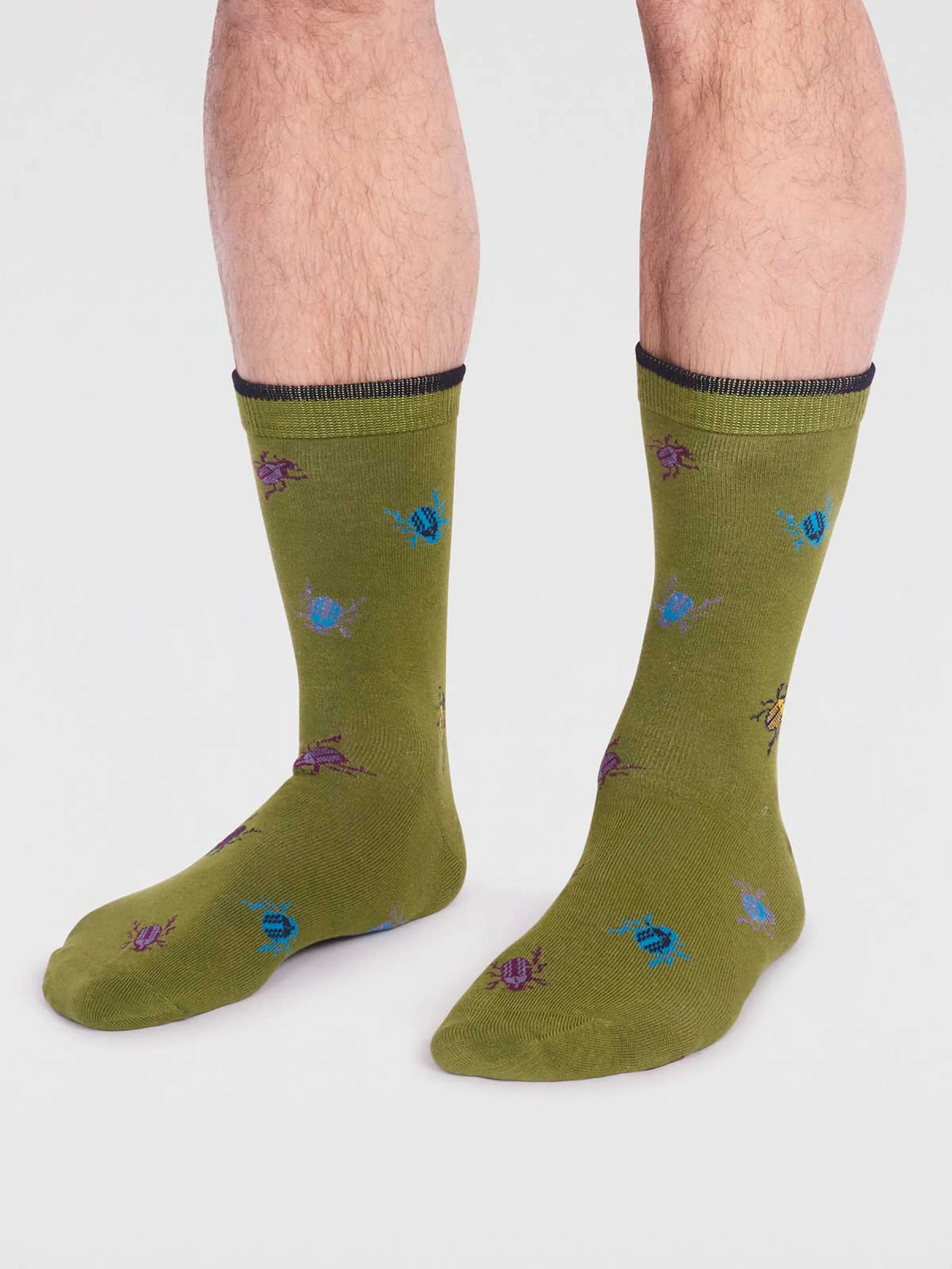 Brody Bamboo Bug Socks - Lichen Green - Flockneti