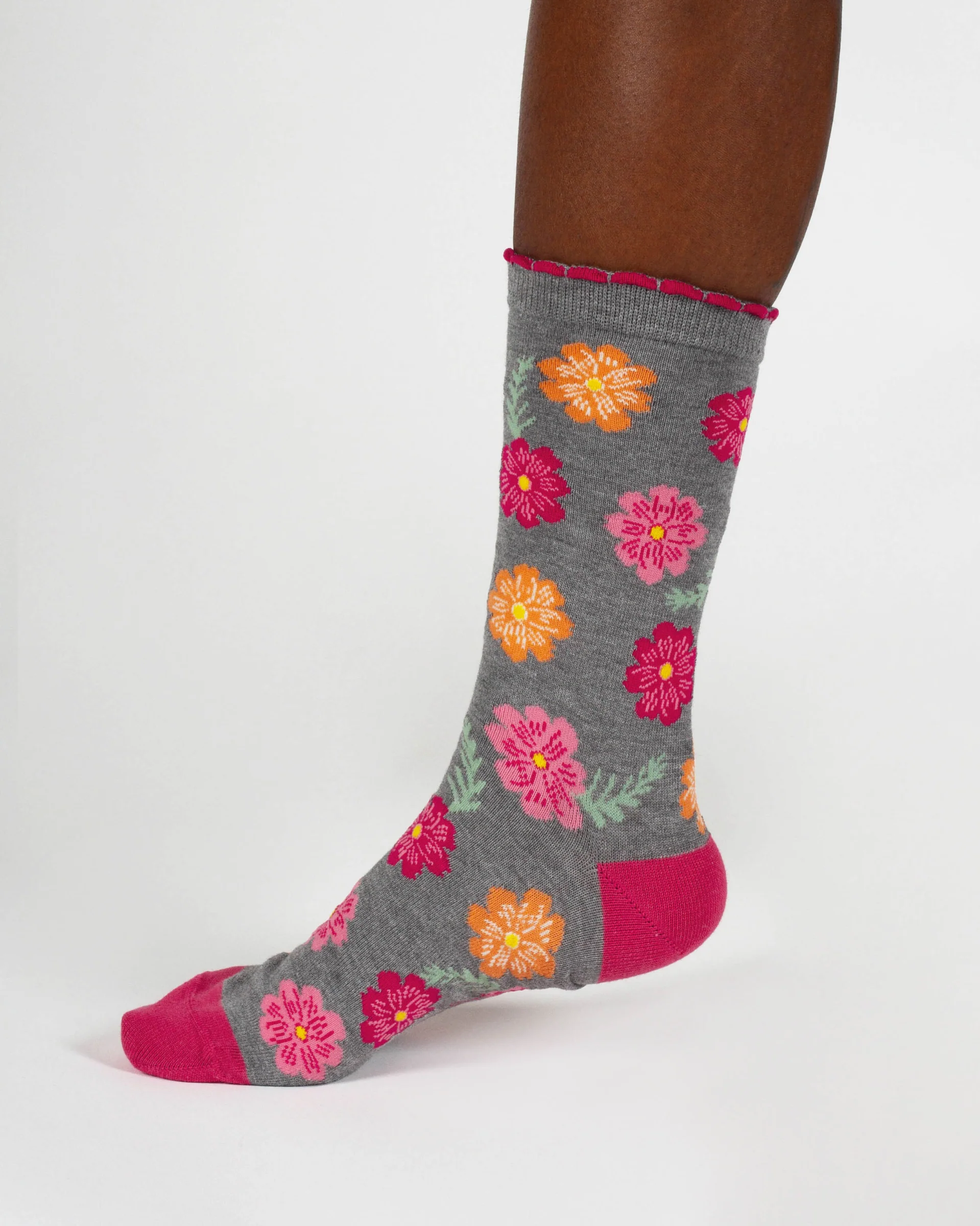 Womens October Birth Flower Sock - Cosmos - Flockneti