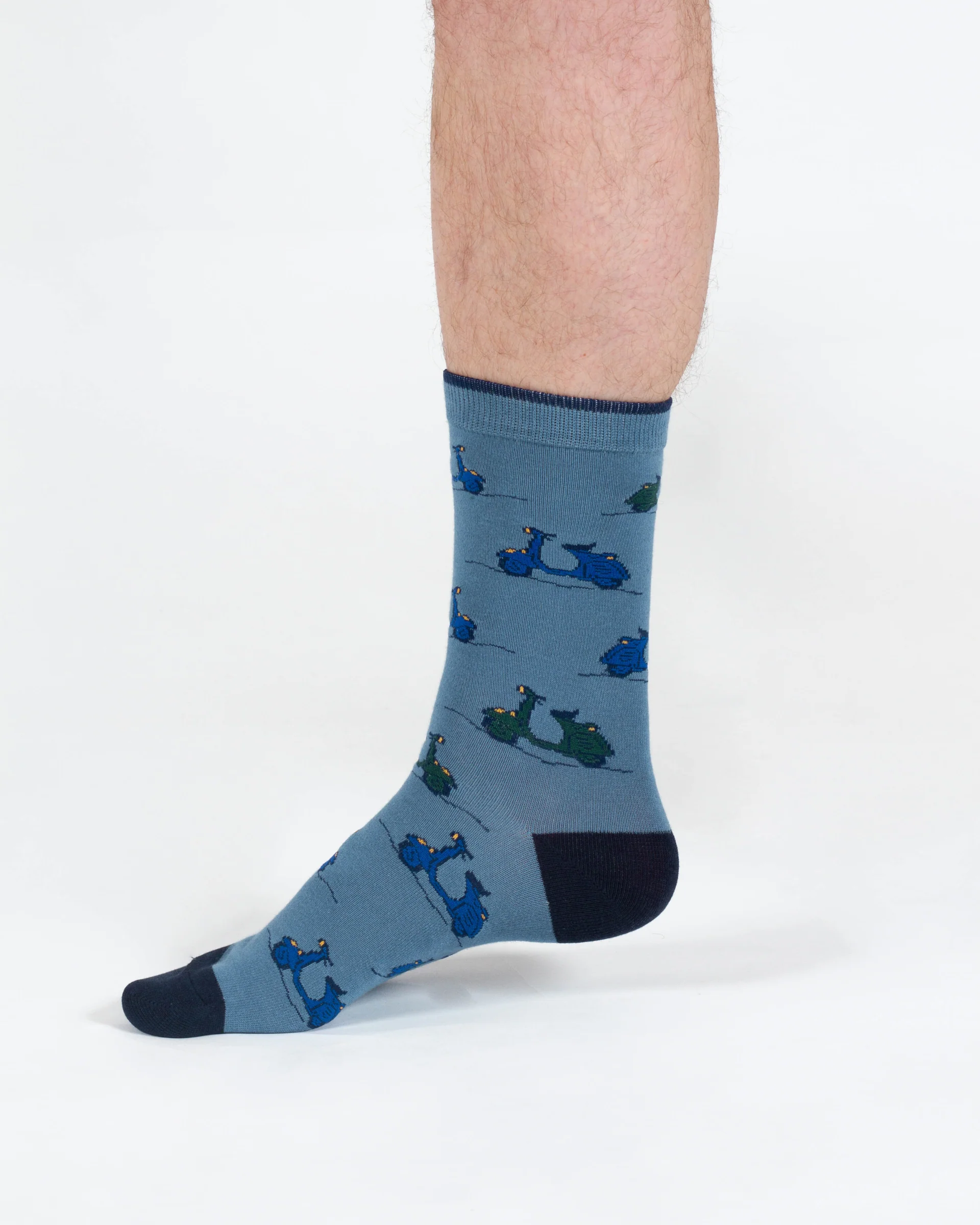 Speedy Scooter Bamboo Crew Socks - Blue - Flockneti