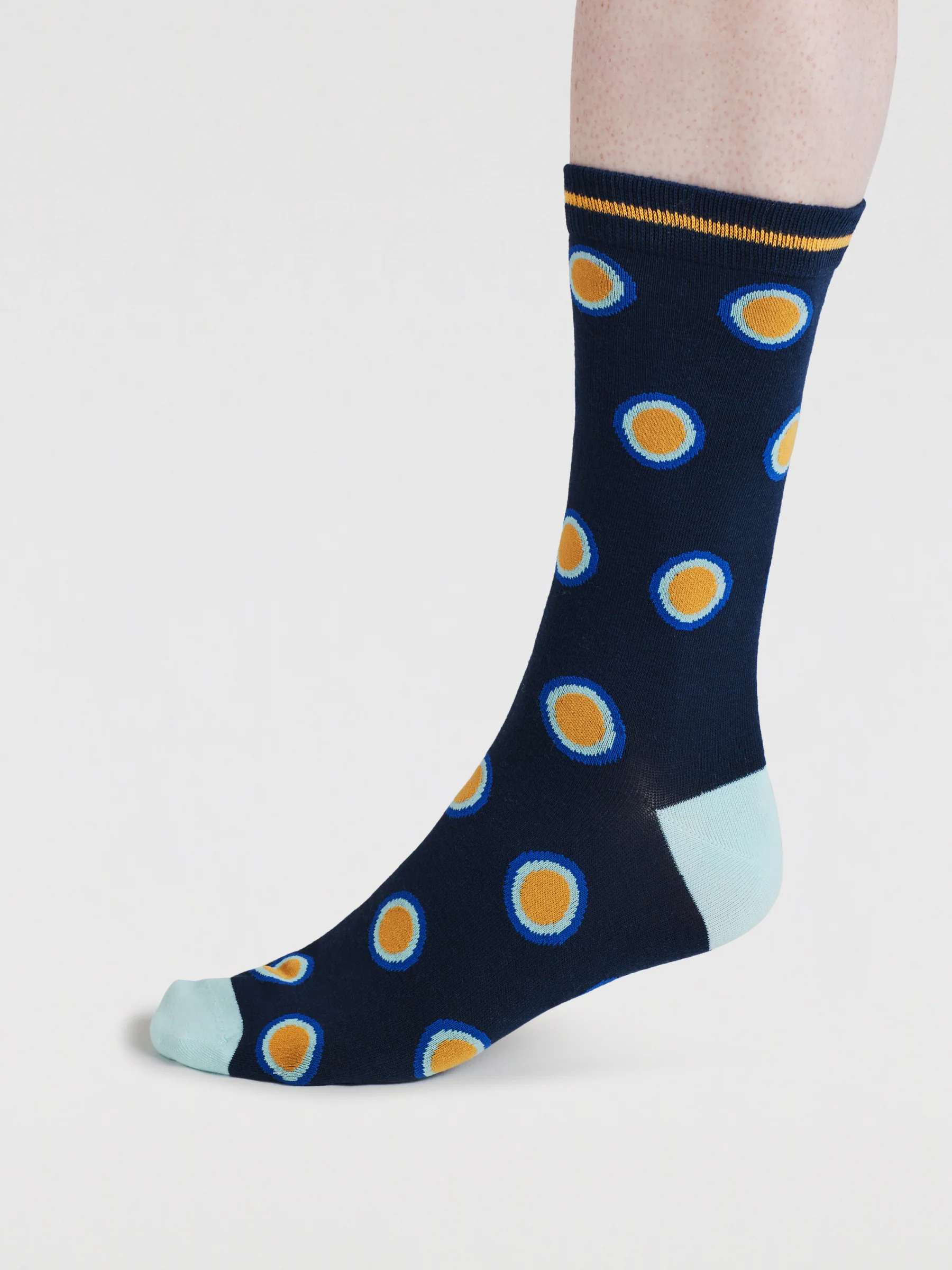 Mens Cline Stripe Spot Organic Cotton 3 Pack Socks - Multi - Flockneti