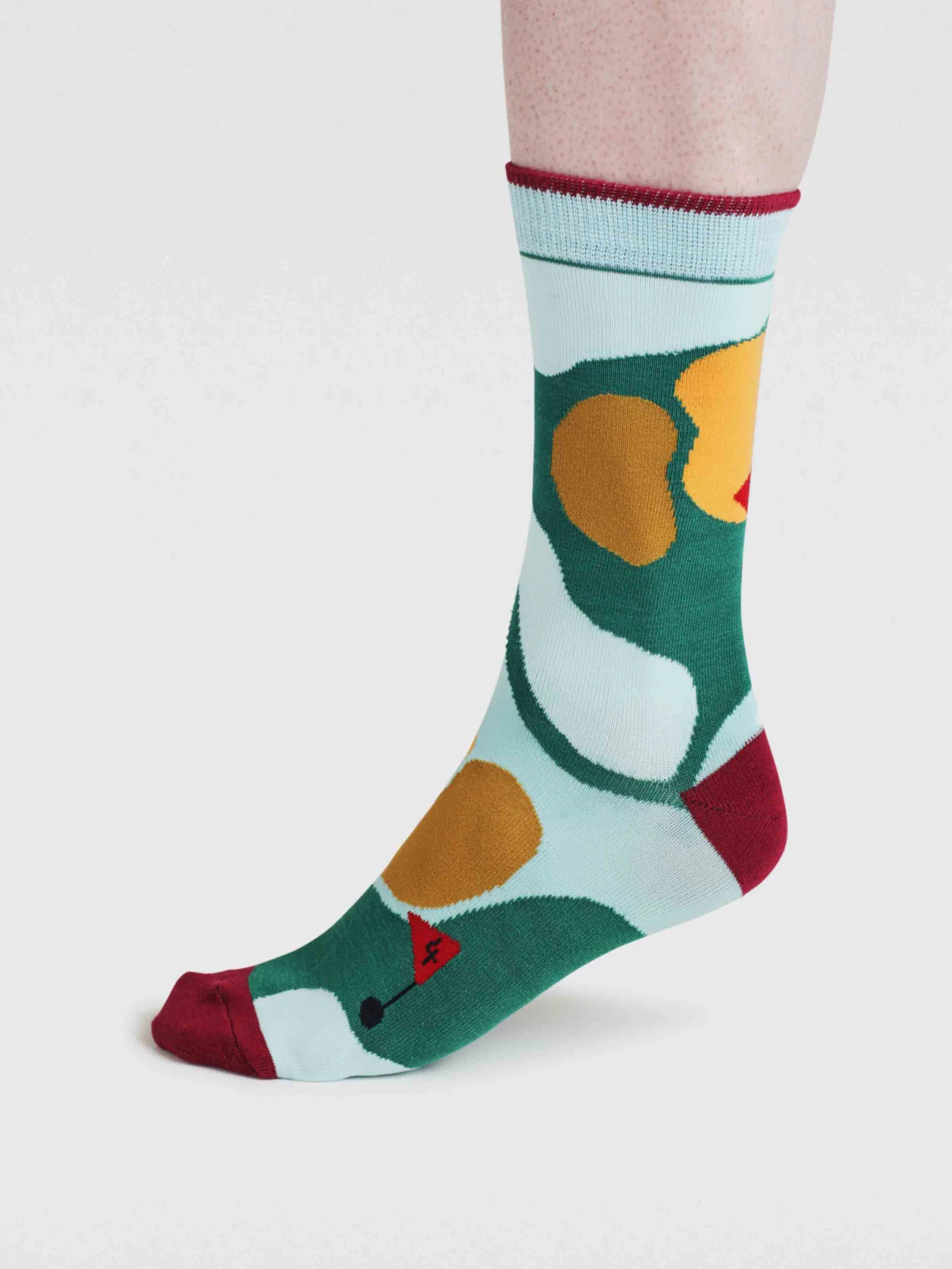 Kinley Golf Course Bamboo Socks - Forest Green - Flockneti