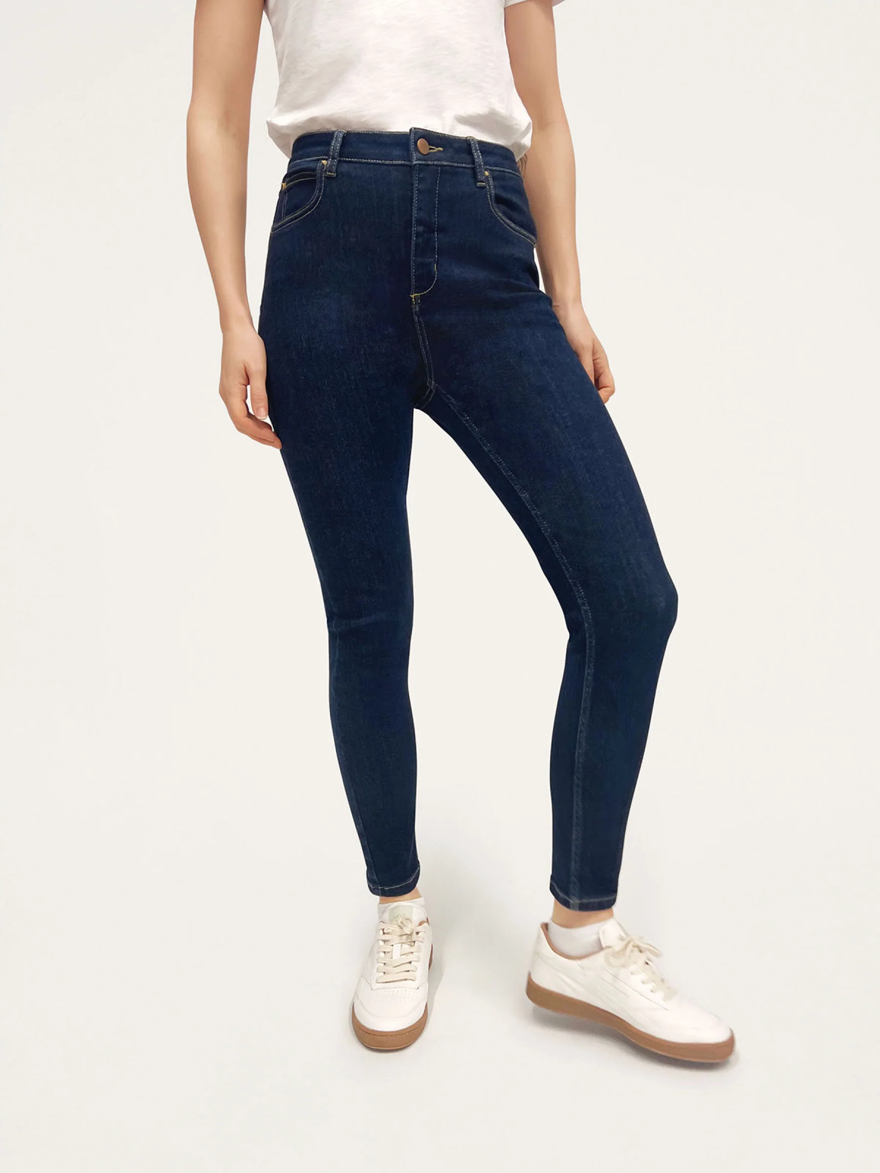 Essential Organic Cotton Skinny Jeans - Dark Indigo Blue - Flockneti