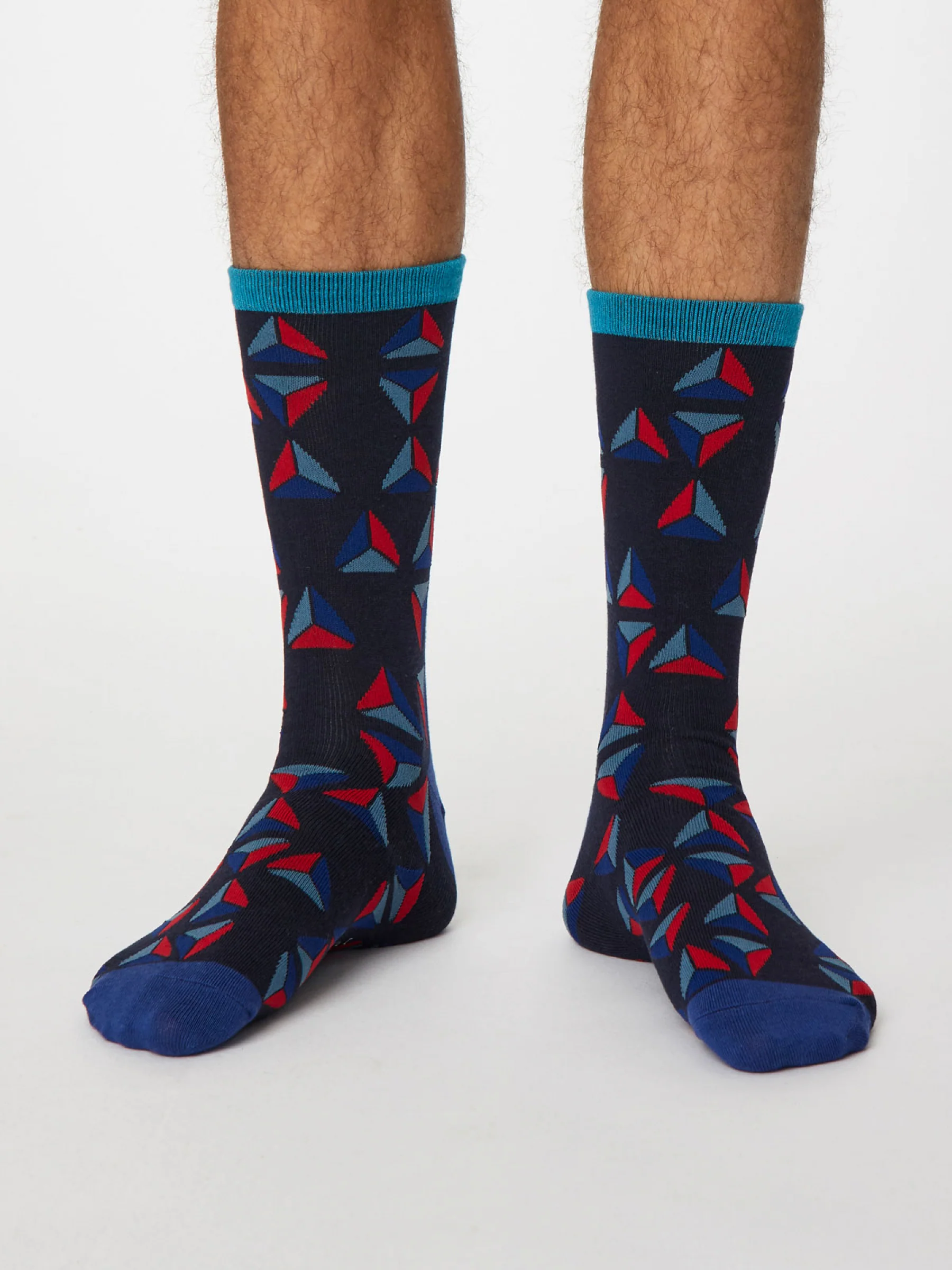 Geometrico Socks - Dark Navy - Flockneti