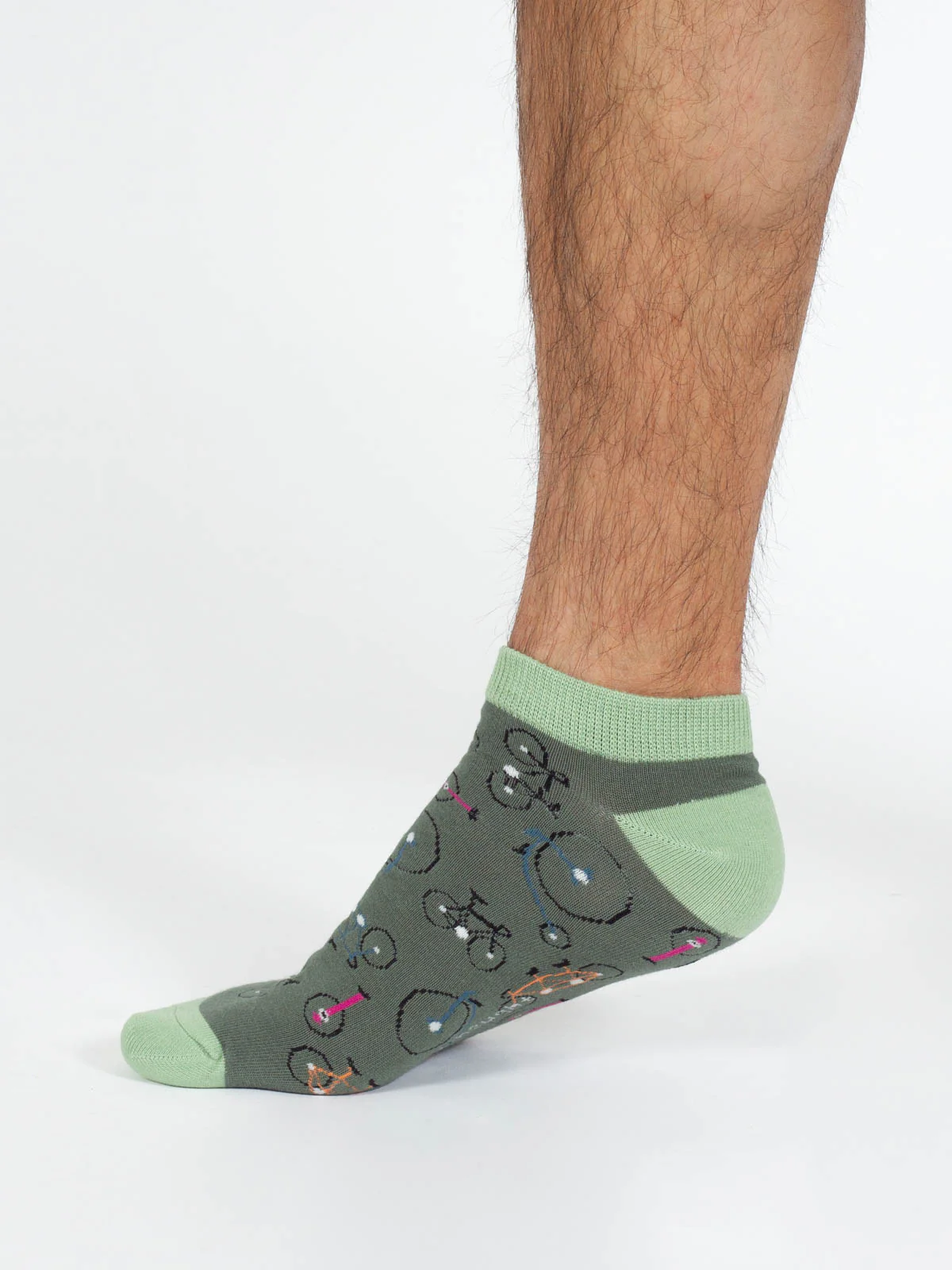 Bike Bamboo Trainer Socks - Green - Flockneti
