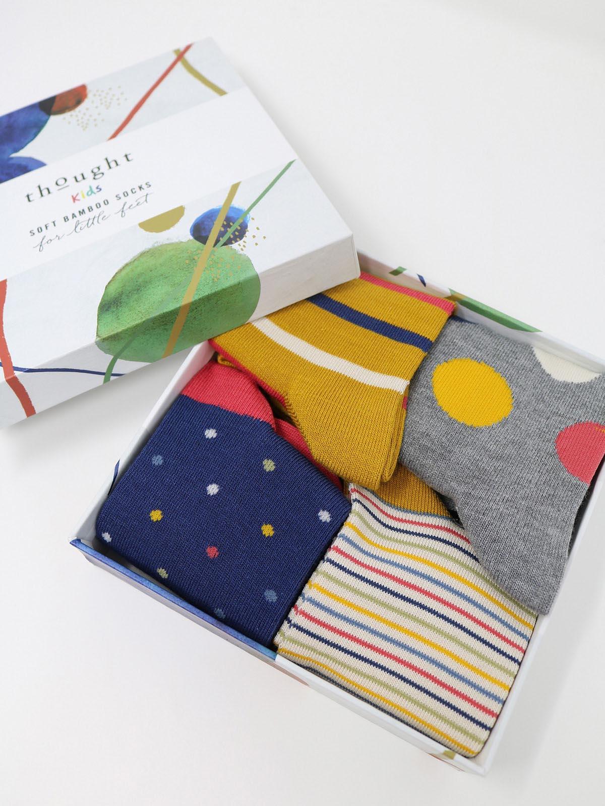 Shay Kids 4 Socks Gift Box - Multi - Flockneti