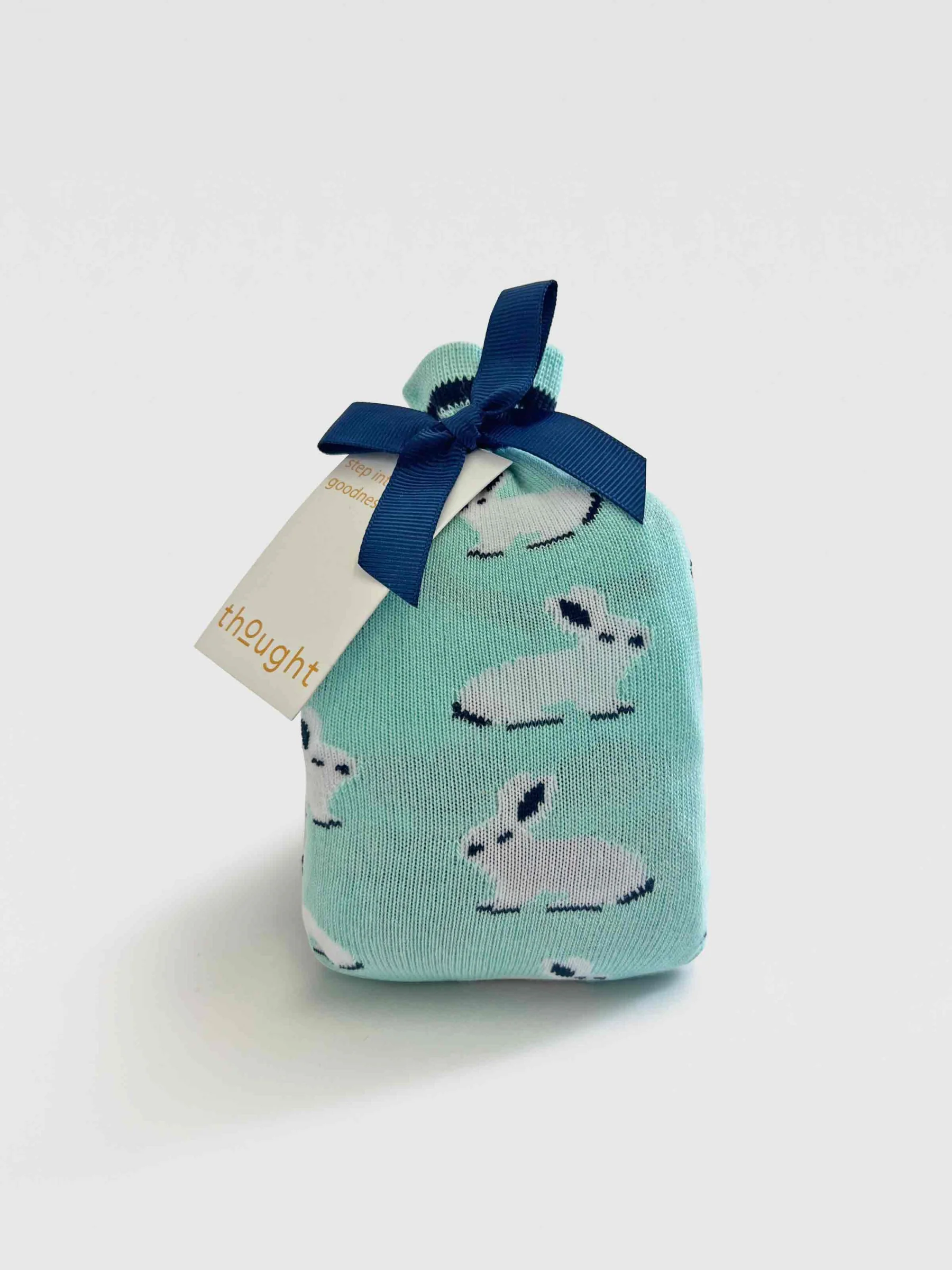 Elsa Easter Bamboo 2 Socks Gift Bag - Deep Mint - Flockneti