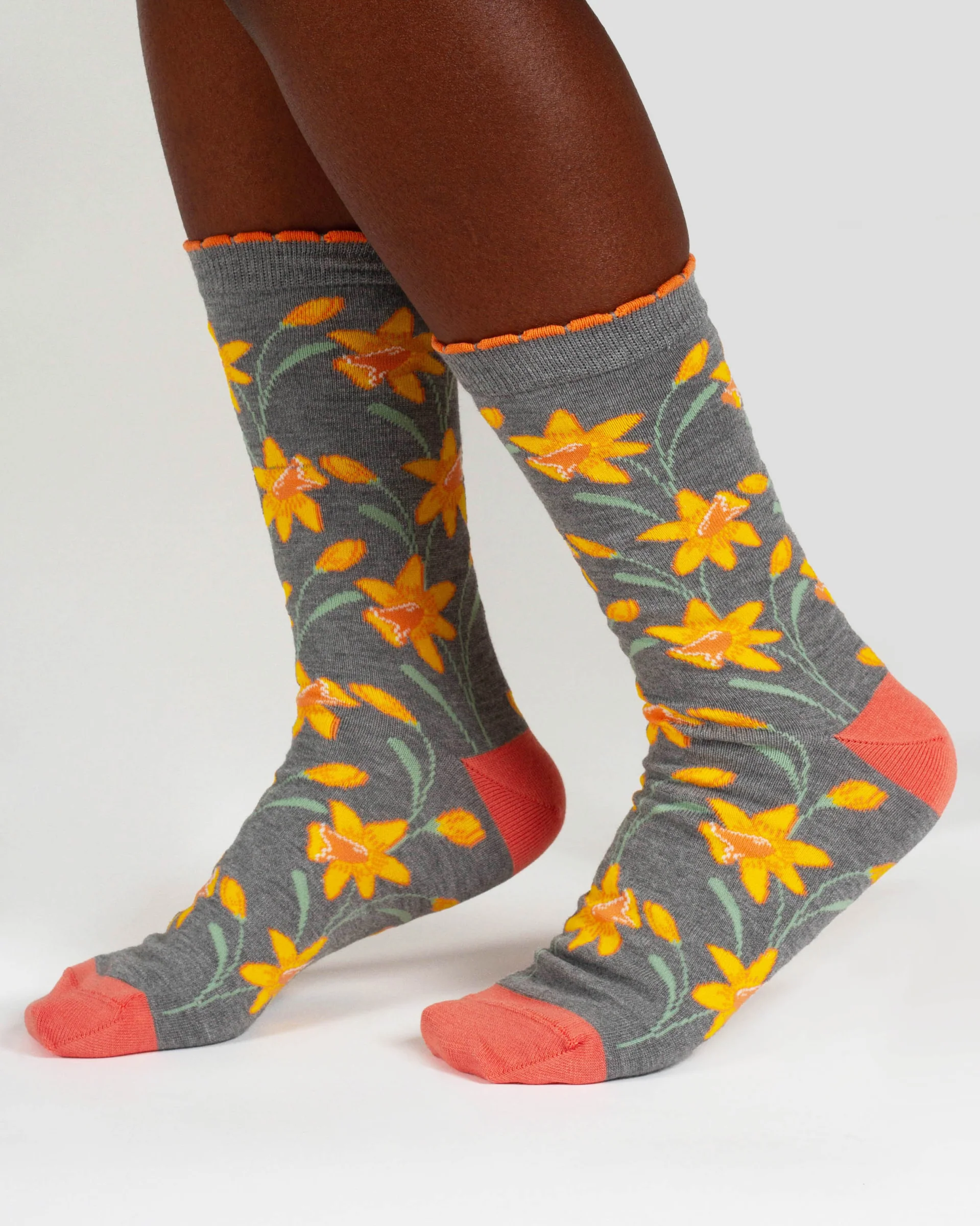 Womens March Birth Flower Sock - Daffodil - Flockneti