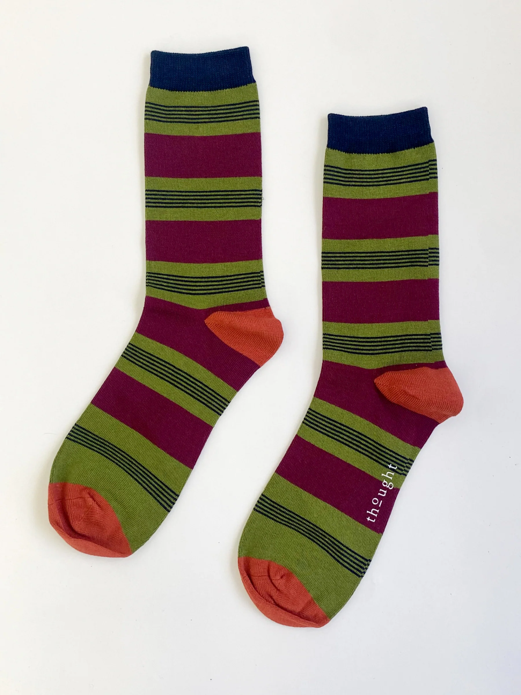 Jesper Stripe Socks - Olive - Flockneti