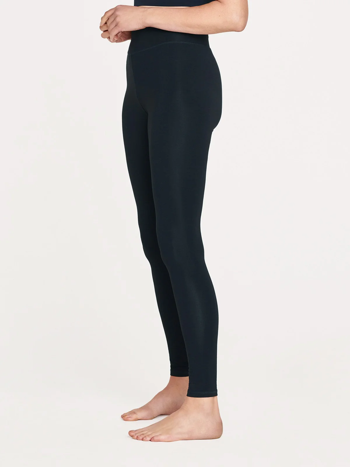 Essential Bamboo Organic Cotton Thick Leggings - Midnight Navy - Flockneti
