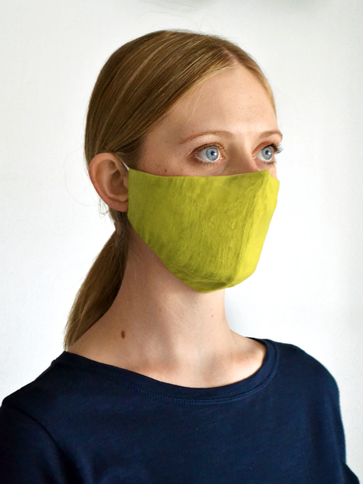 Organic Cotton Printed Face Mask - Winnie Green - Flockneti