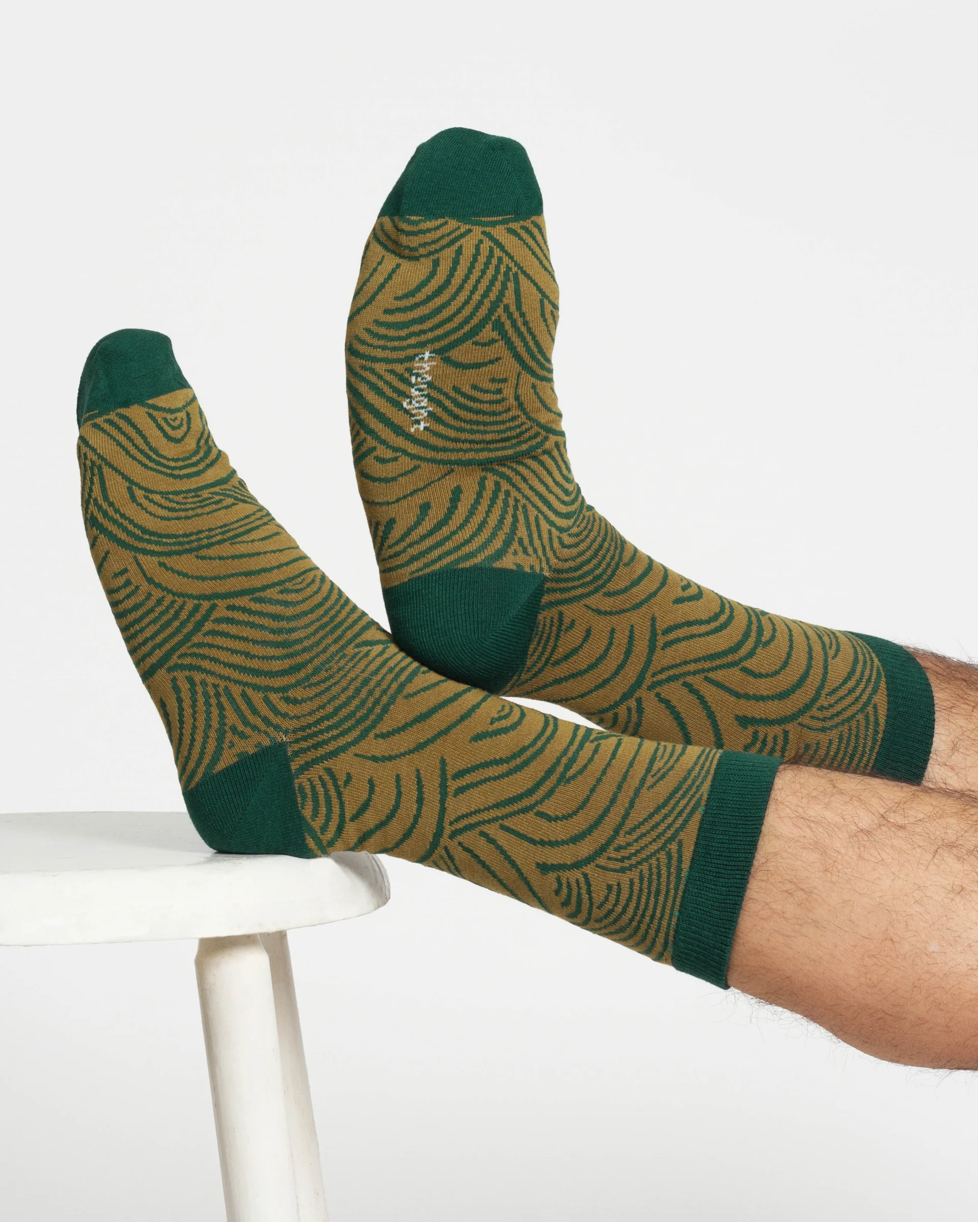 Mountain Range Bamboo Gift Box of 4 Socks - Green/Navy/Grey - Flockneti