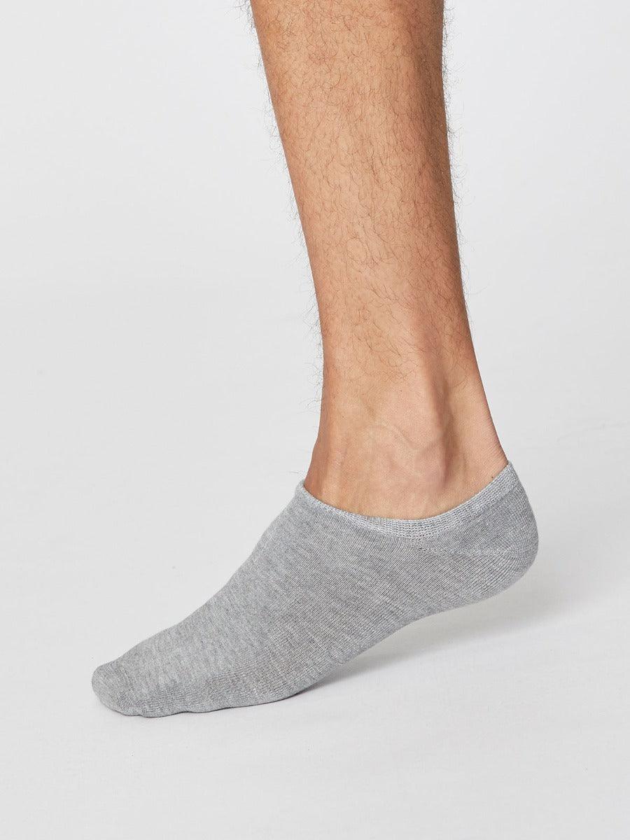 Ashley Trainer Socks - Mid Grey Marle - Flockneti