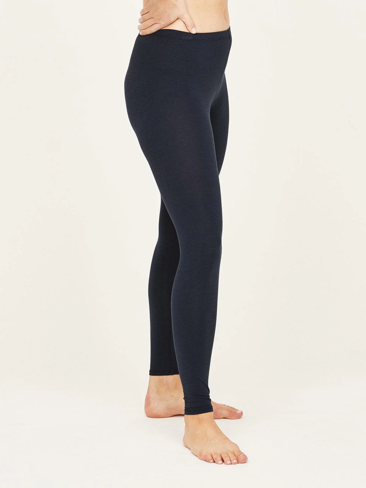 Essential Bamboo Organic Cotton Leggings - Midnight Navy - Flockneti