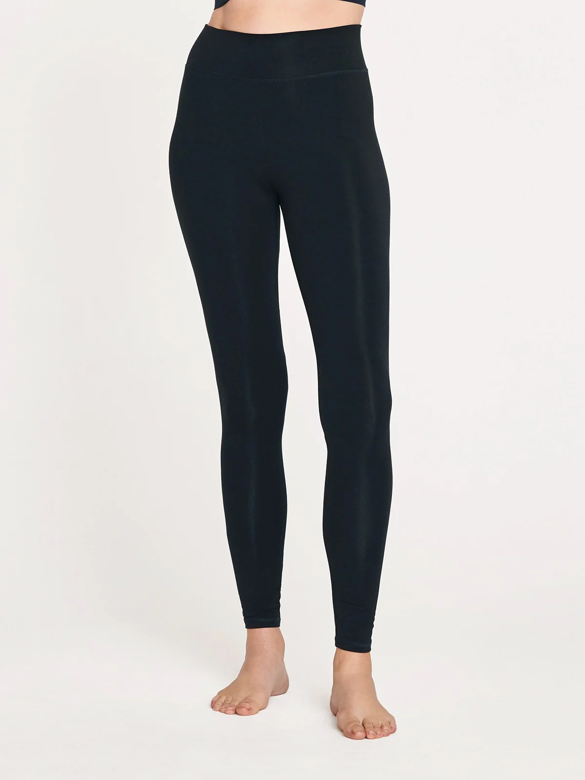 Essential Bamboo Organic Cotton Thick Leggings - Midnight Navy - Flockneti