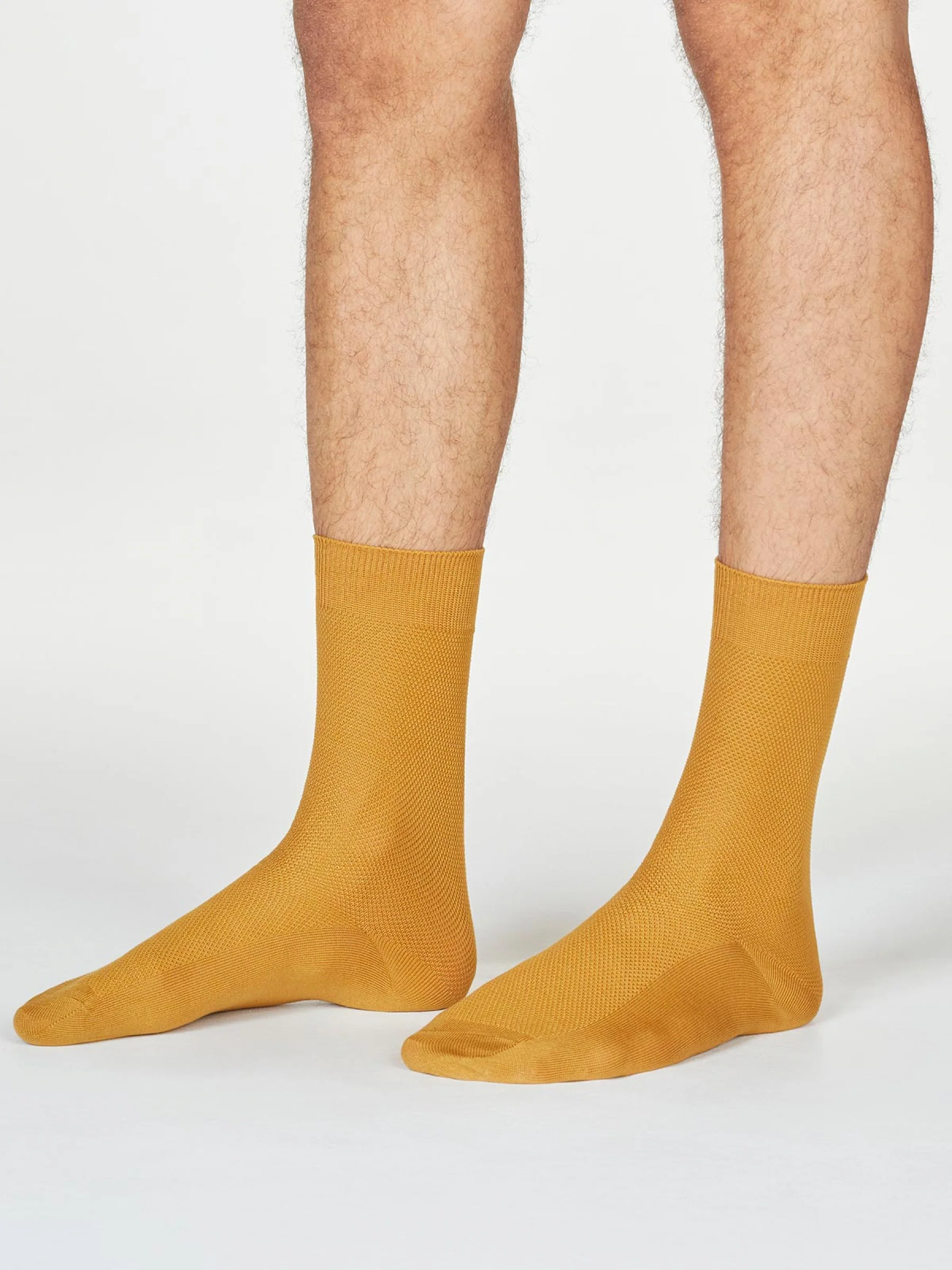 Rodney Dress Socks - Amber Yellow - Flockneti