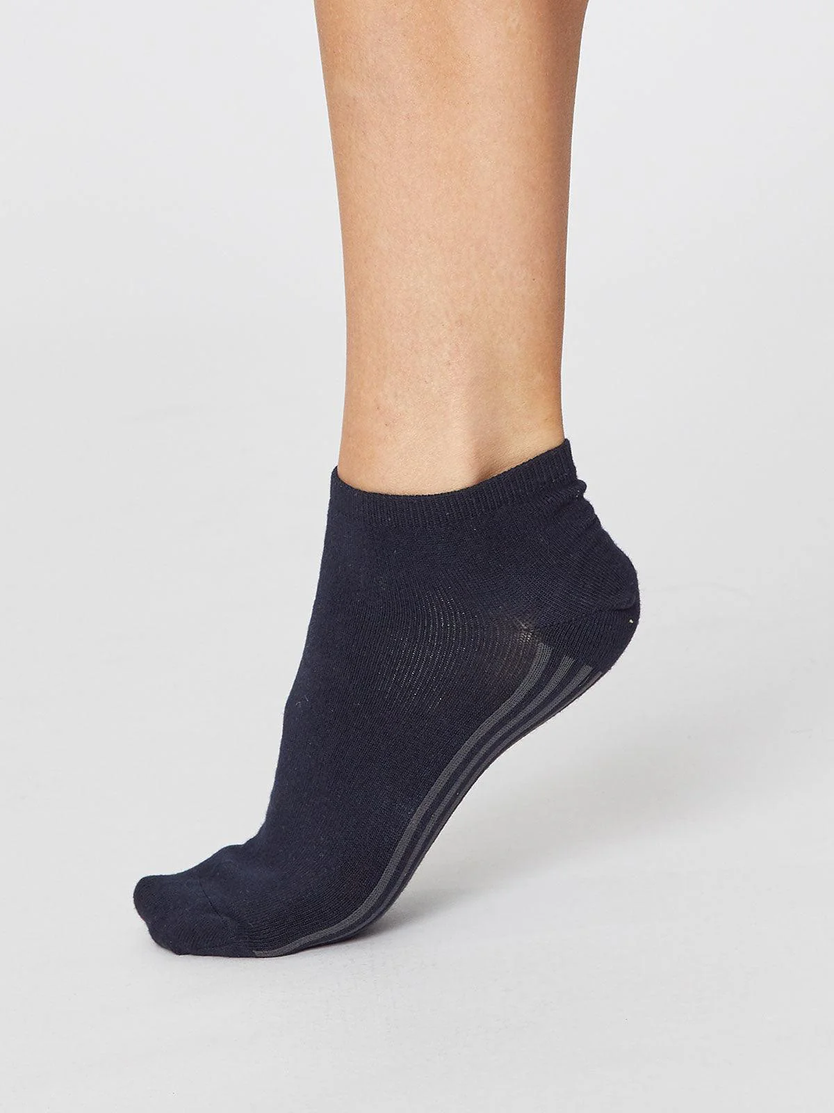 Solid Jane Trainer Socks - Navy - Flockneti