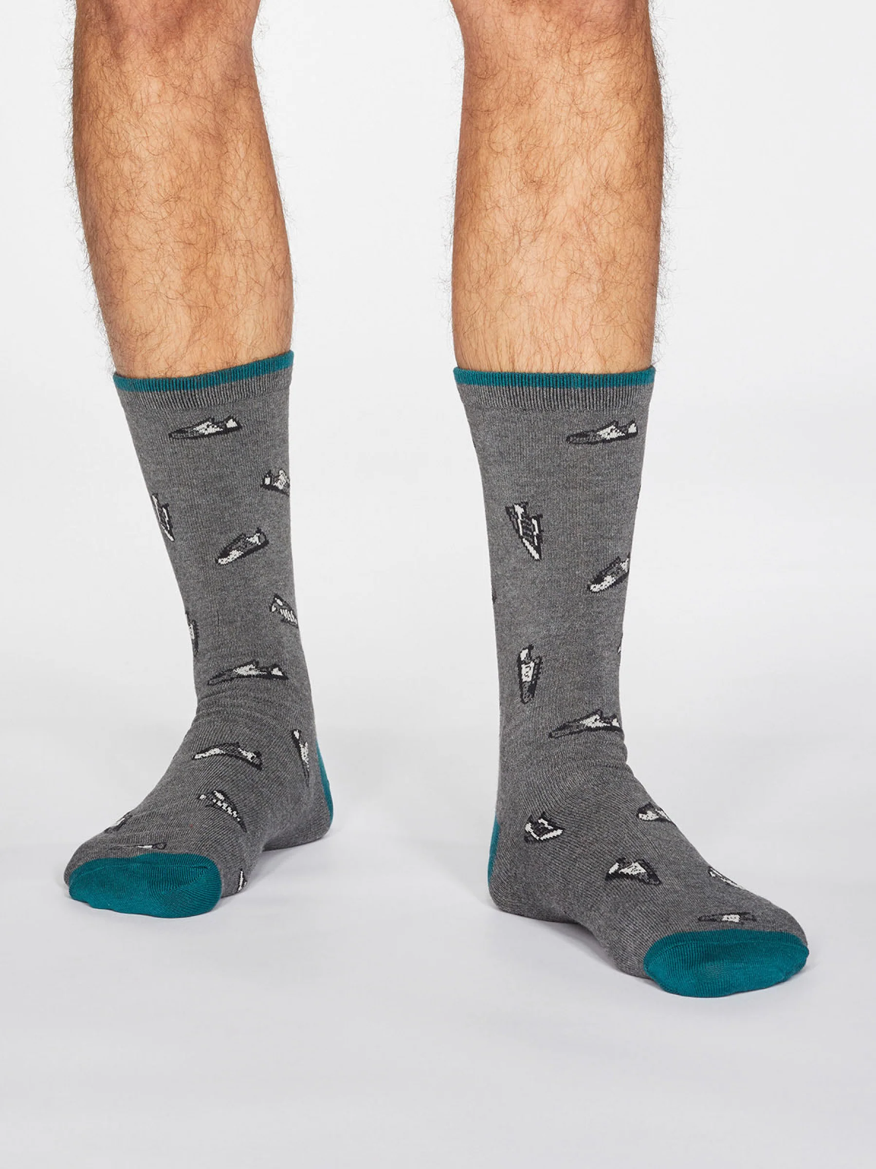 Aiden Trainer Socks - Dark Grey Marle - Flockneti