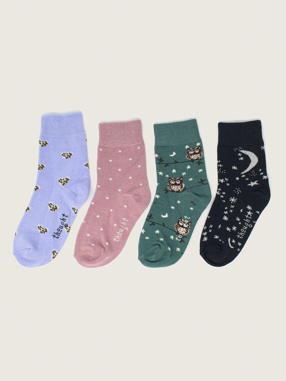 Pretty Night Sky Baby 4 Socks Gift Box - Multi - Flockneti