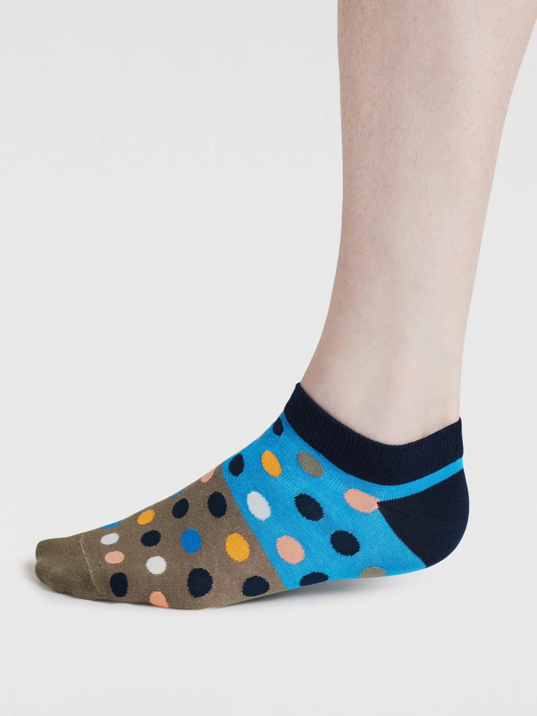 Agot Stripe & Spot Organic Cotton 3 Pack Socks - Multi - Flockneti