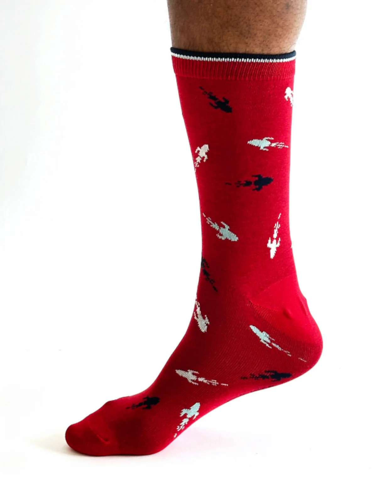Cielo Space Bamboo Socks - Red - Flockneti