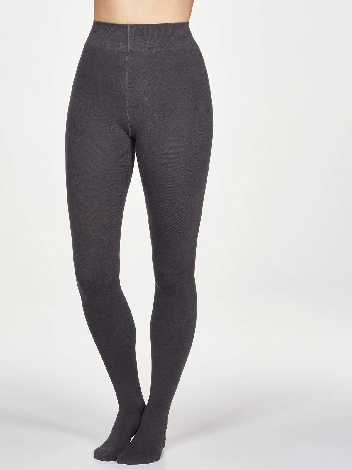 Bamboo Essential Plain Tights - Graphite Grey - Flockneti