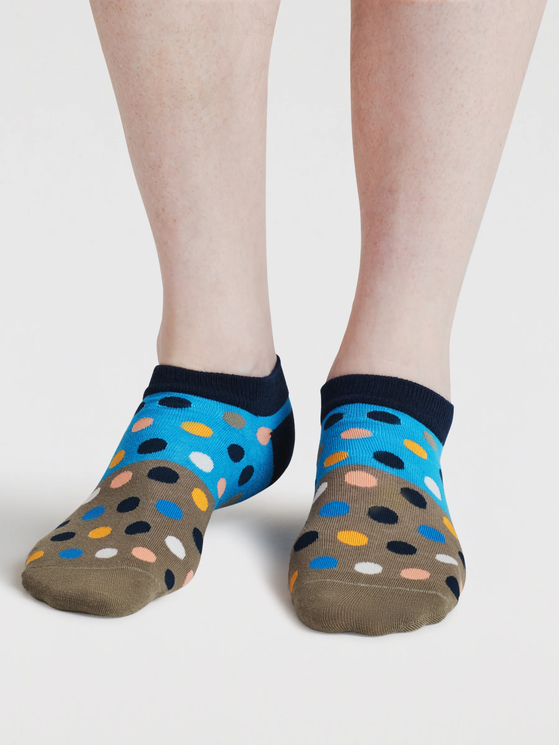 Agot Stripe & Spot Organic Cotton 3 Pack Socks - Multi - Flockneti
