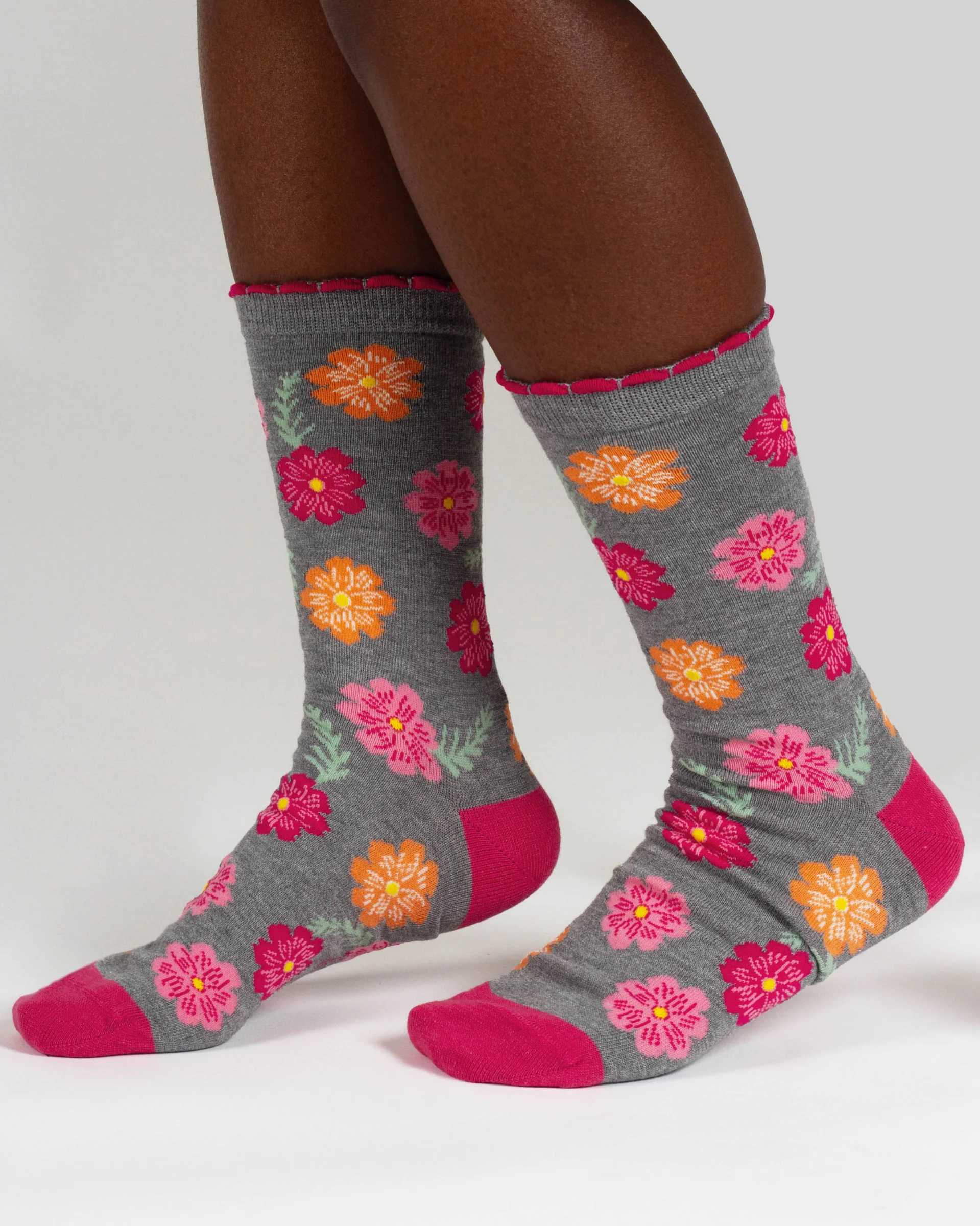Womens October Birth Flower Sock - Cosmos - Flockneti