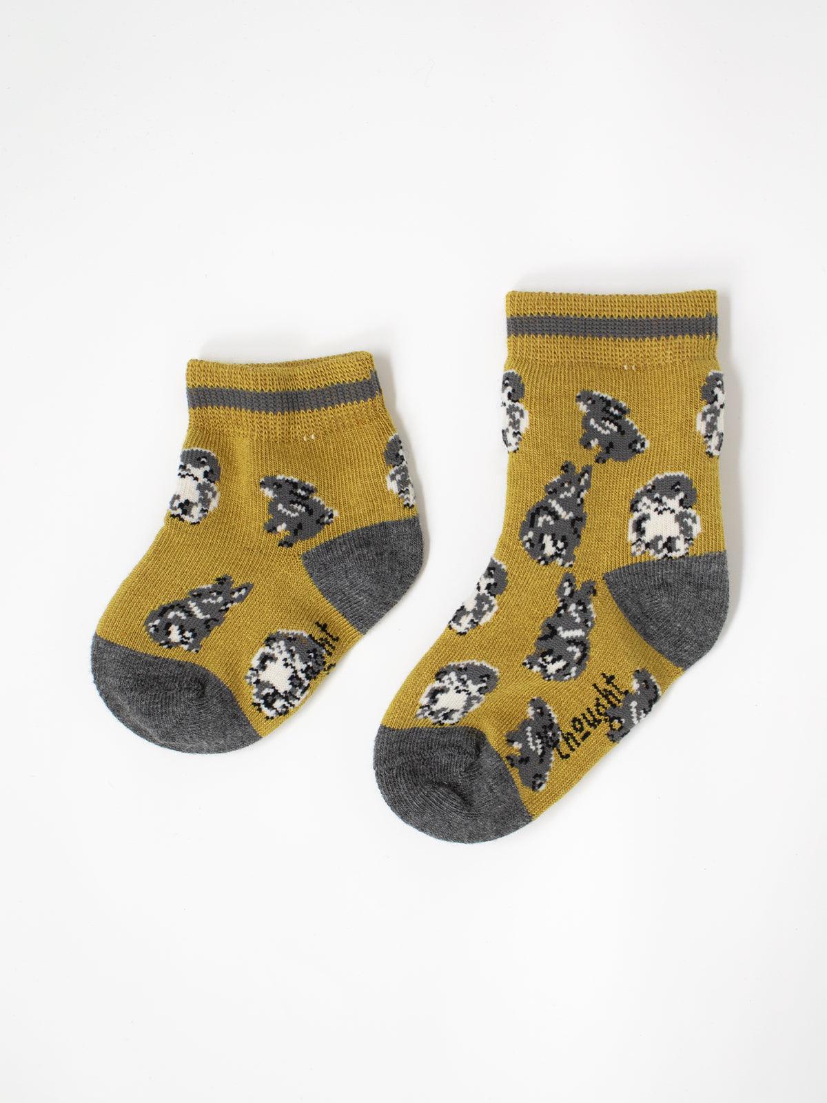 Ennette Rabbit Baby Socks - Yellow - Flockneti
