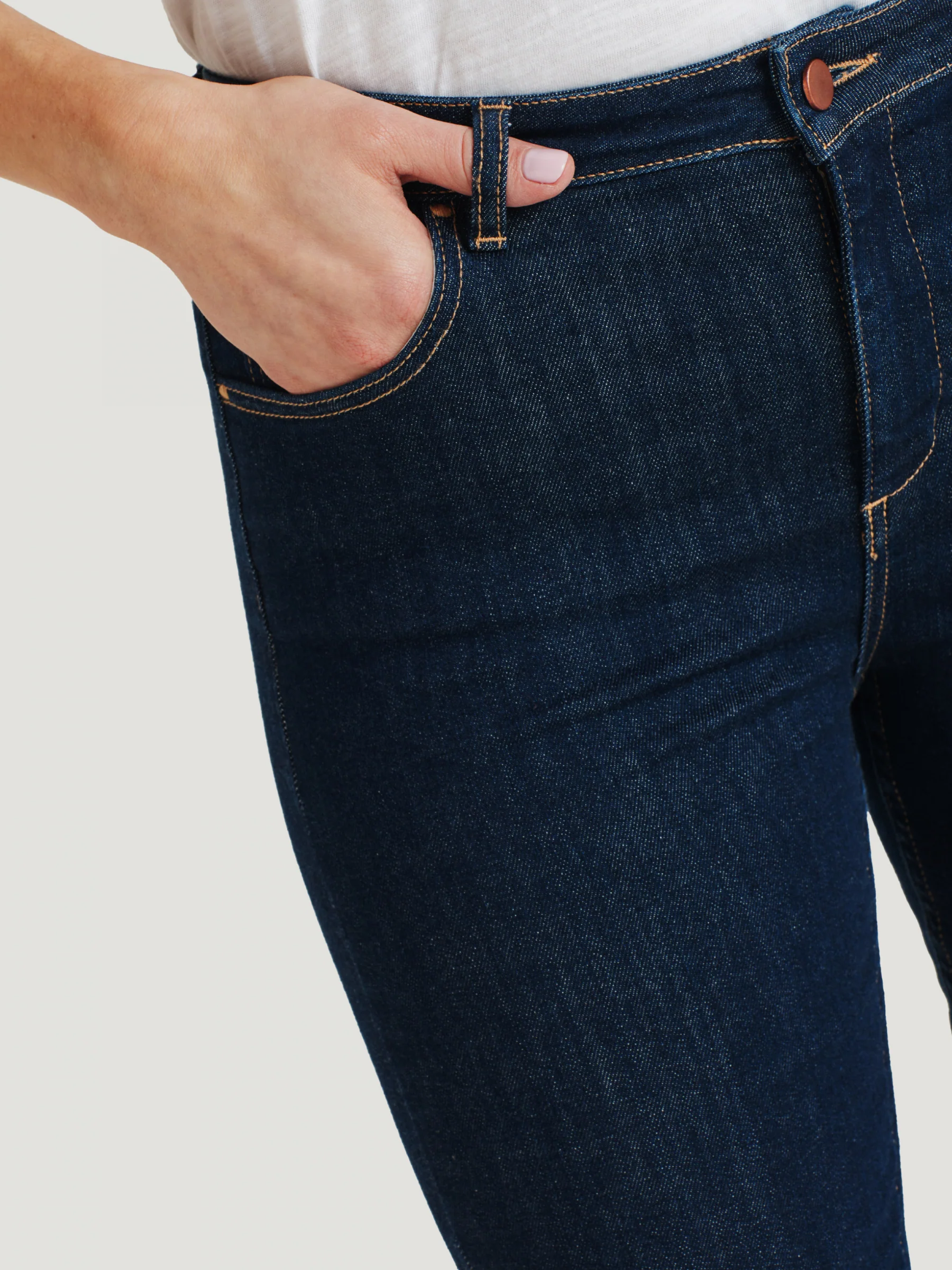 Essential Organic Cotton Skinny Jeans - Dark Indigo Blue - Flockneti