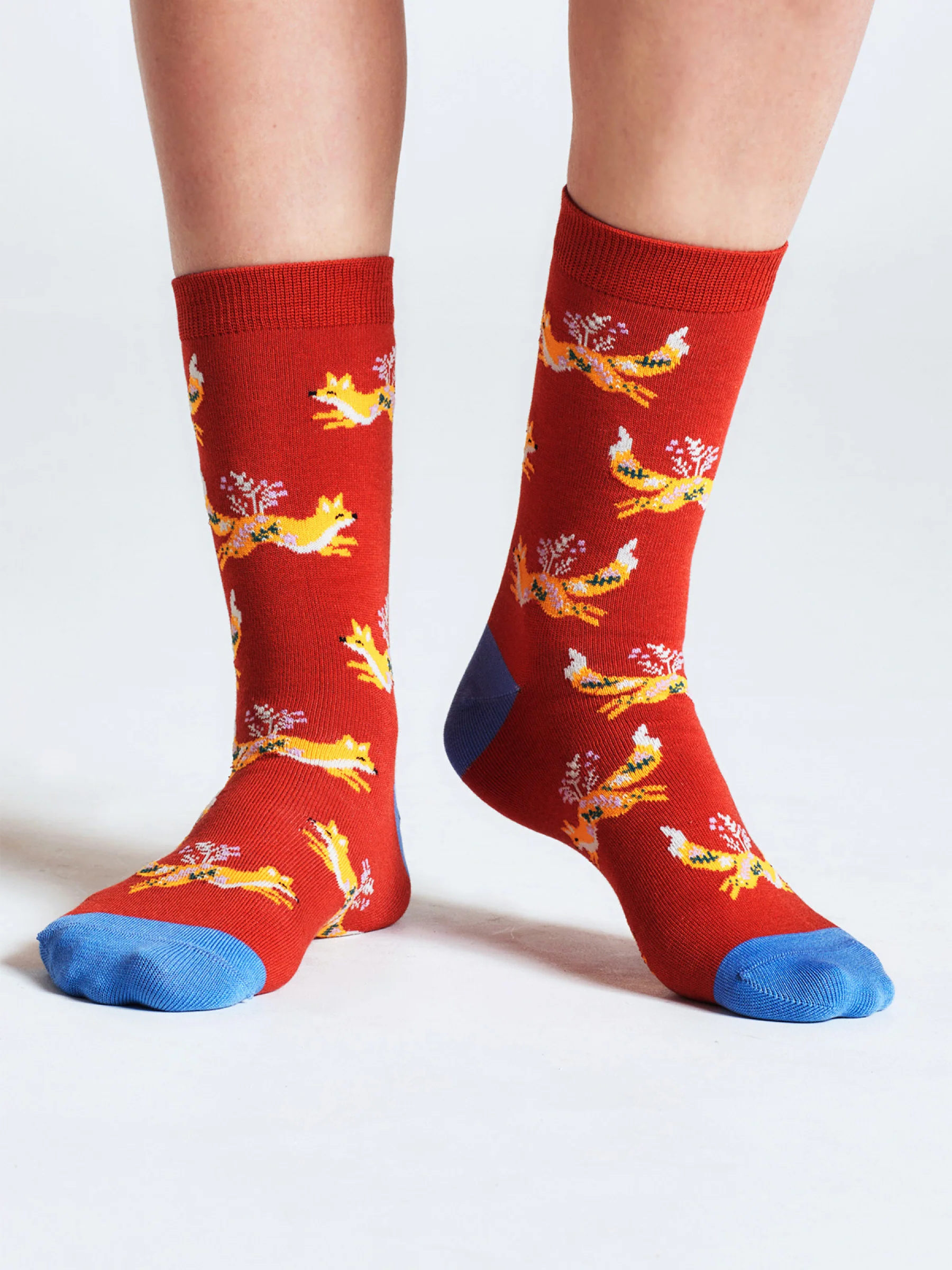 Bess Fox Bamboo Socks - Dark Orange - Flockneti