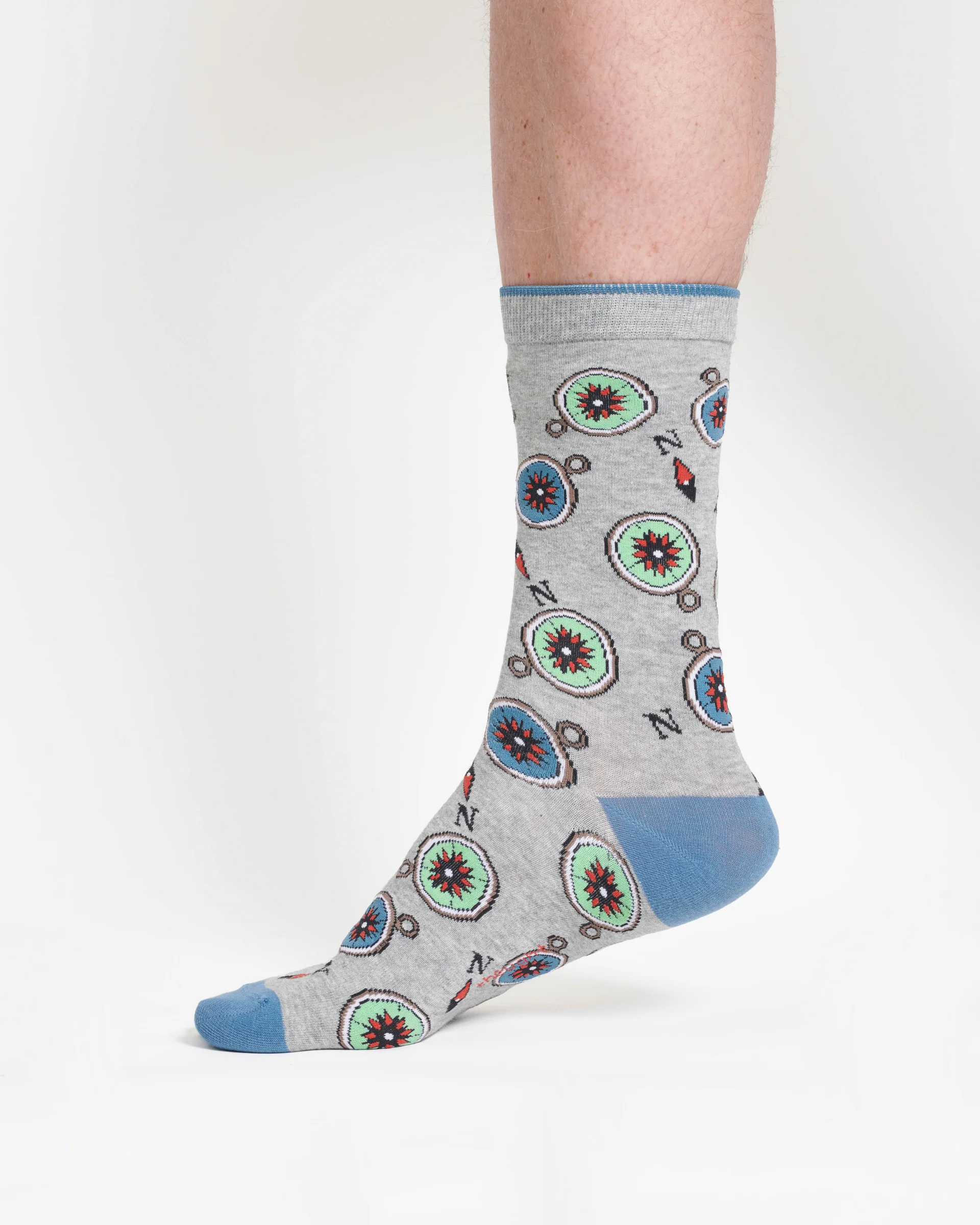 The Explorer Bamboo Gift Box of 4 Socks - Blue/Navy/Burgundy/Grey - Flockneti