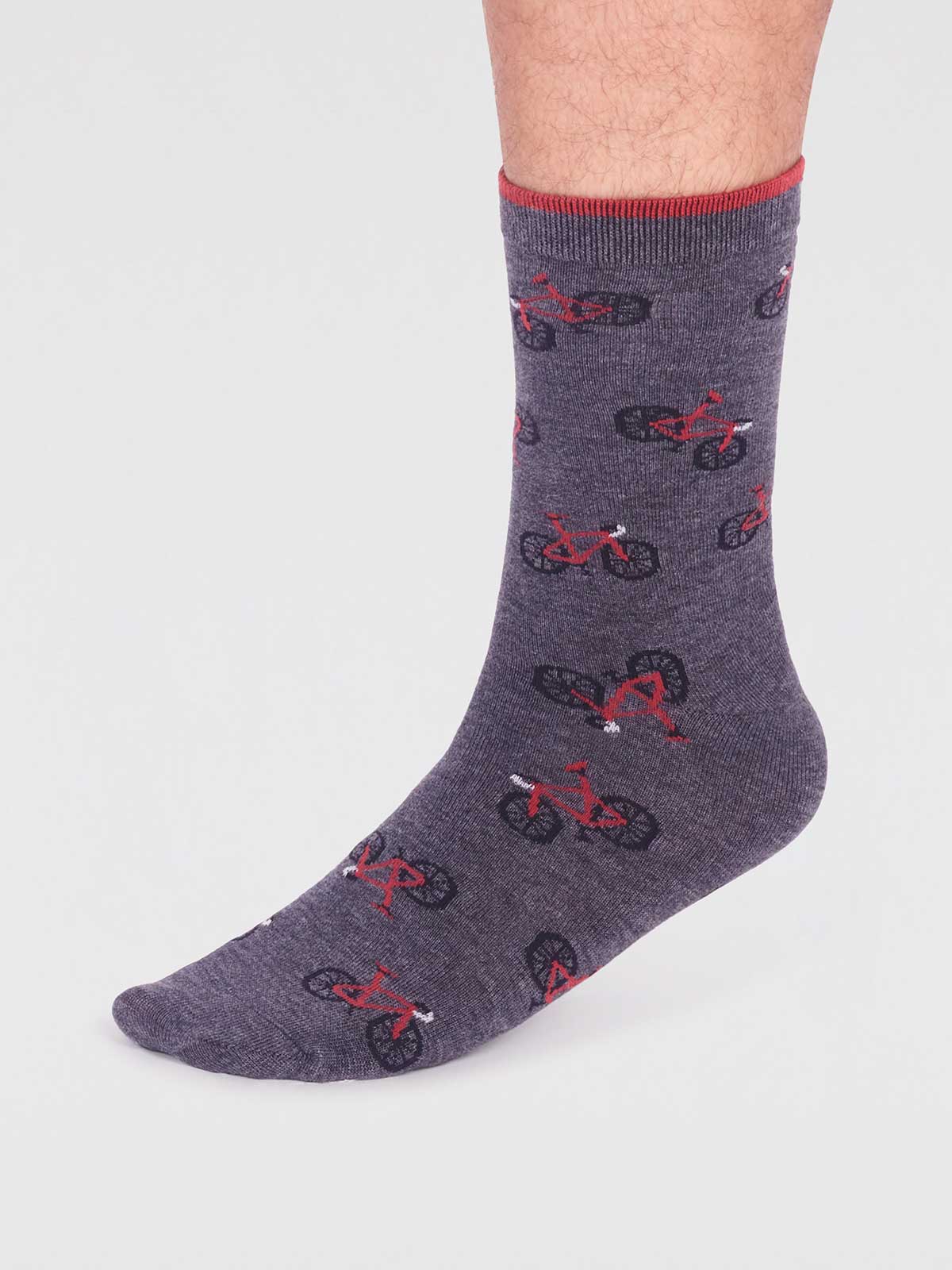 Marquis Bamboo Bike Sock  - Dark Grey Marle - Flockneti