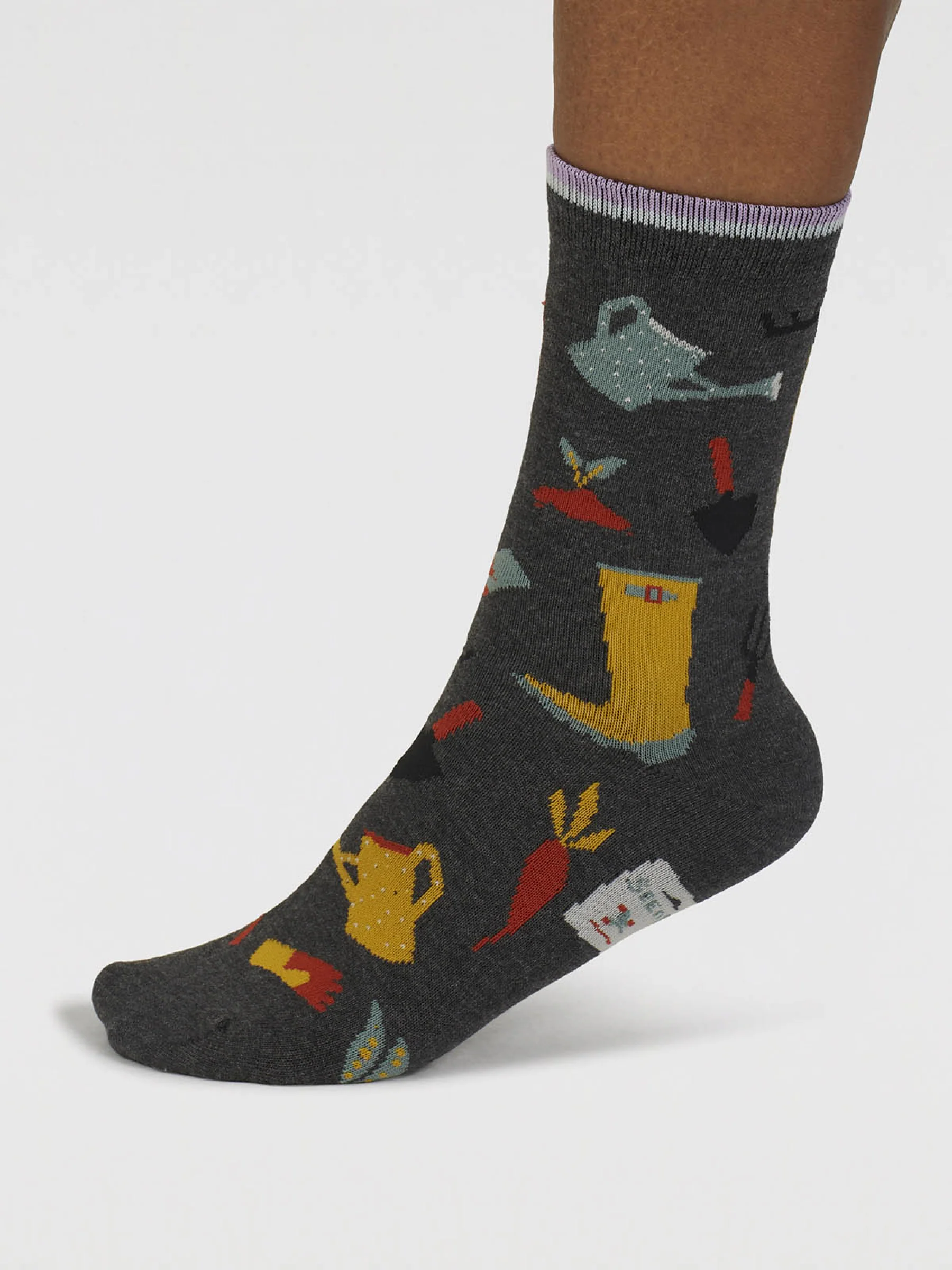 Ginney Patterned Bamboo 7 Pack Sock Gift Box - Multi - Flockneti