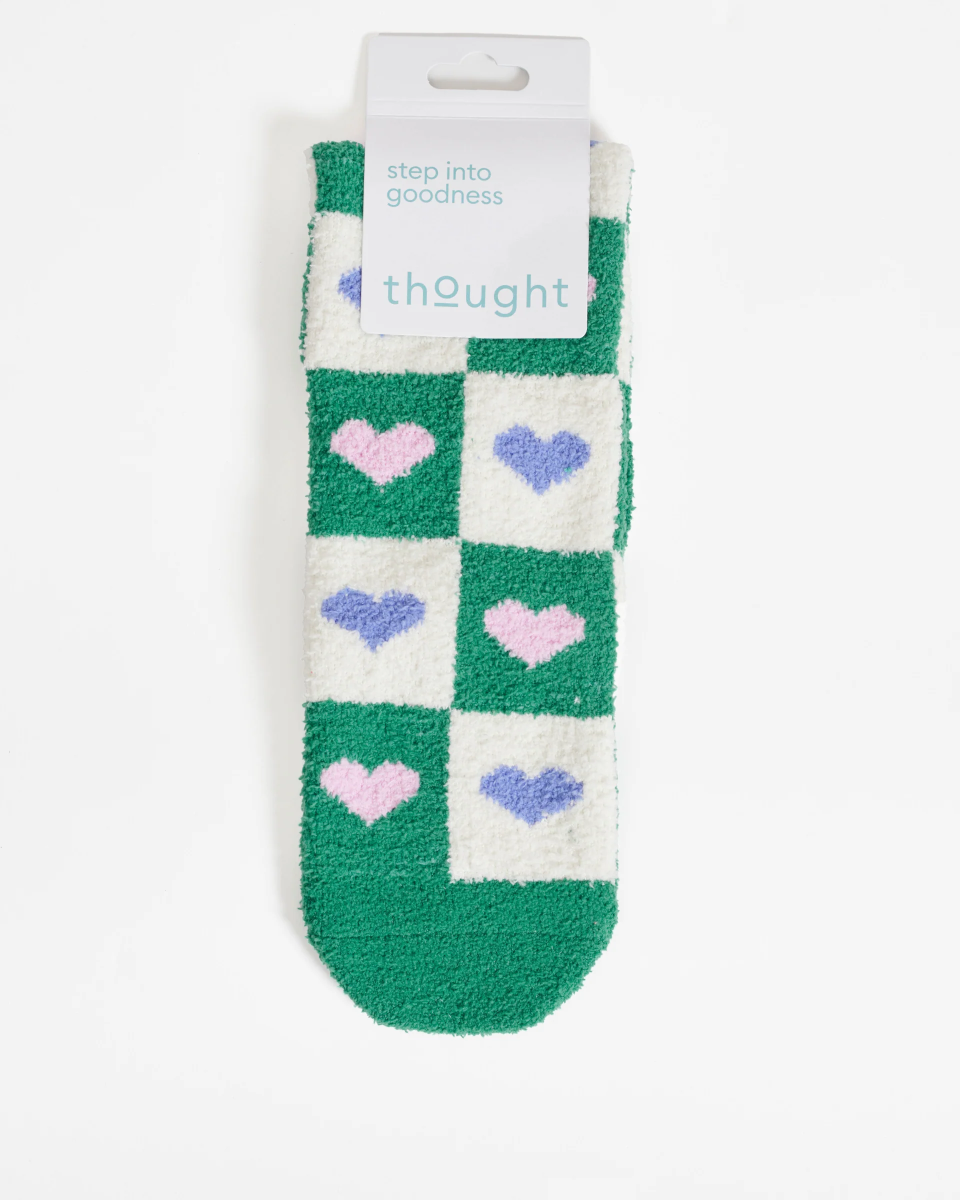 Mono Heart Recycled Polyester Socks - Multi Green - Flockneti