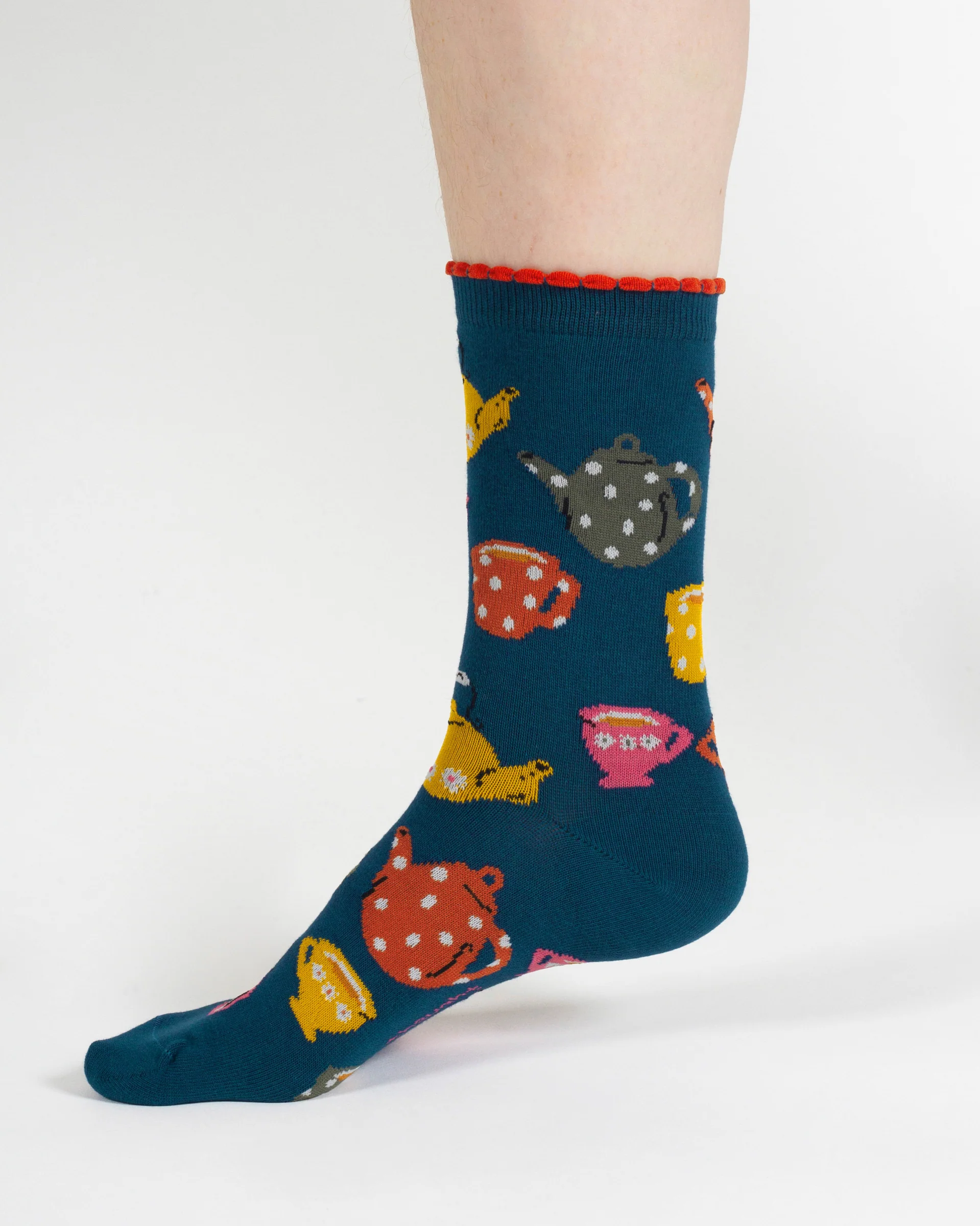 A Perfect Afternoon Organic Cotton Gift Box of 4 Socks - Multi - Flockneti