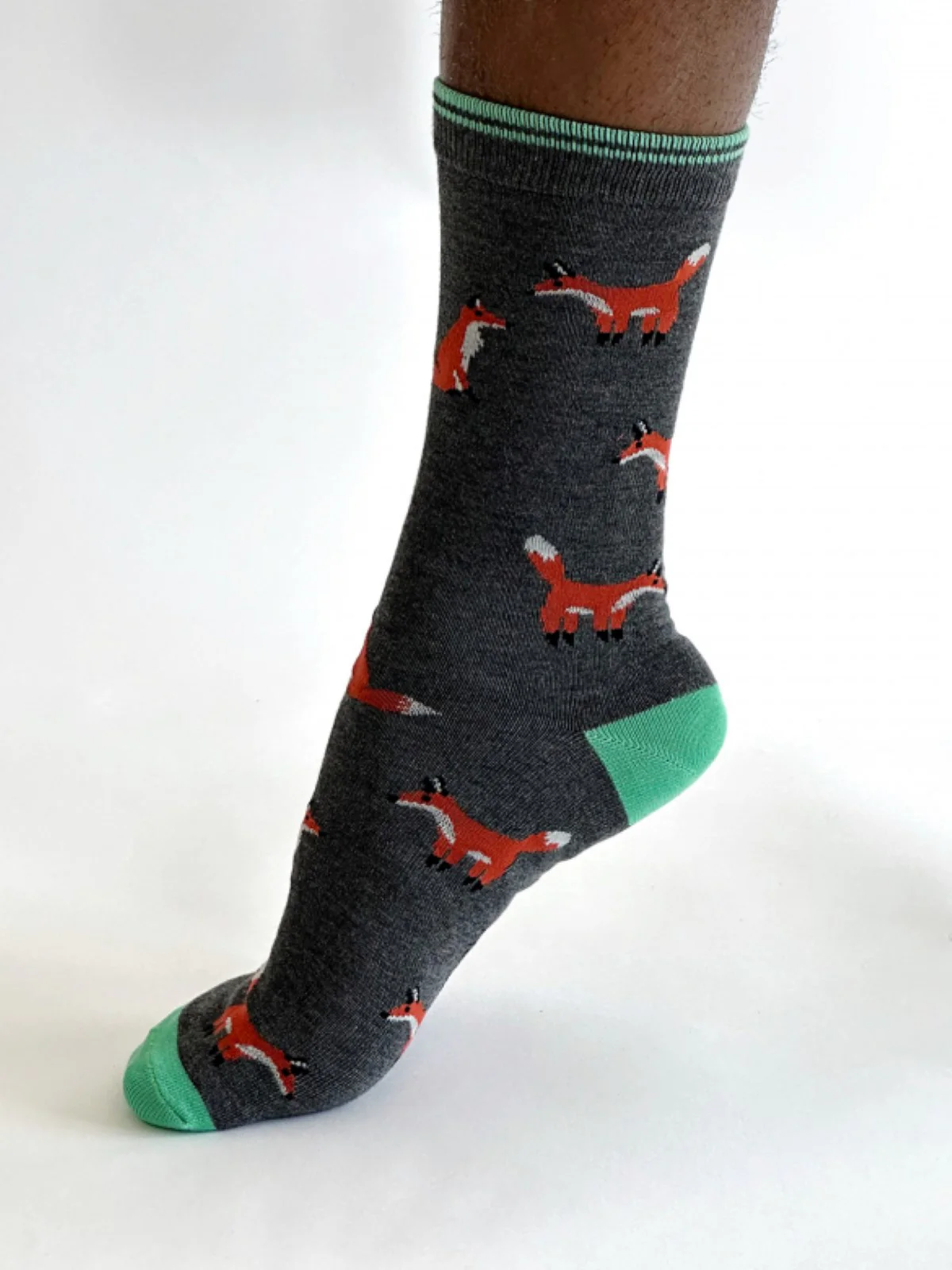 Oriel Fox Bamboo Socks - Grey - Flockneti
