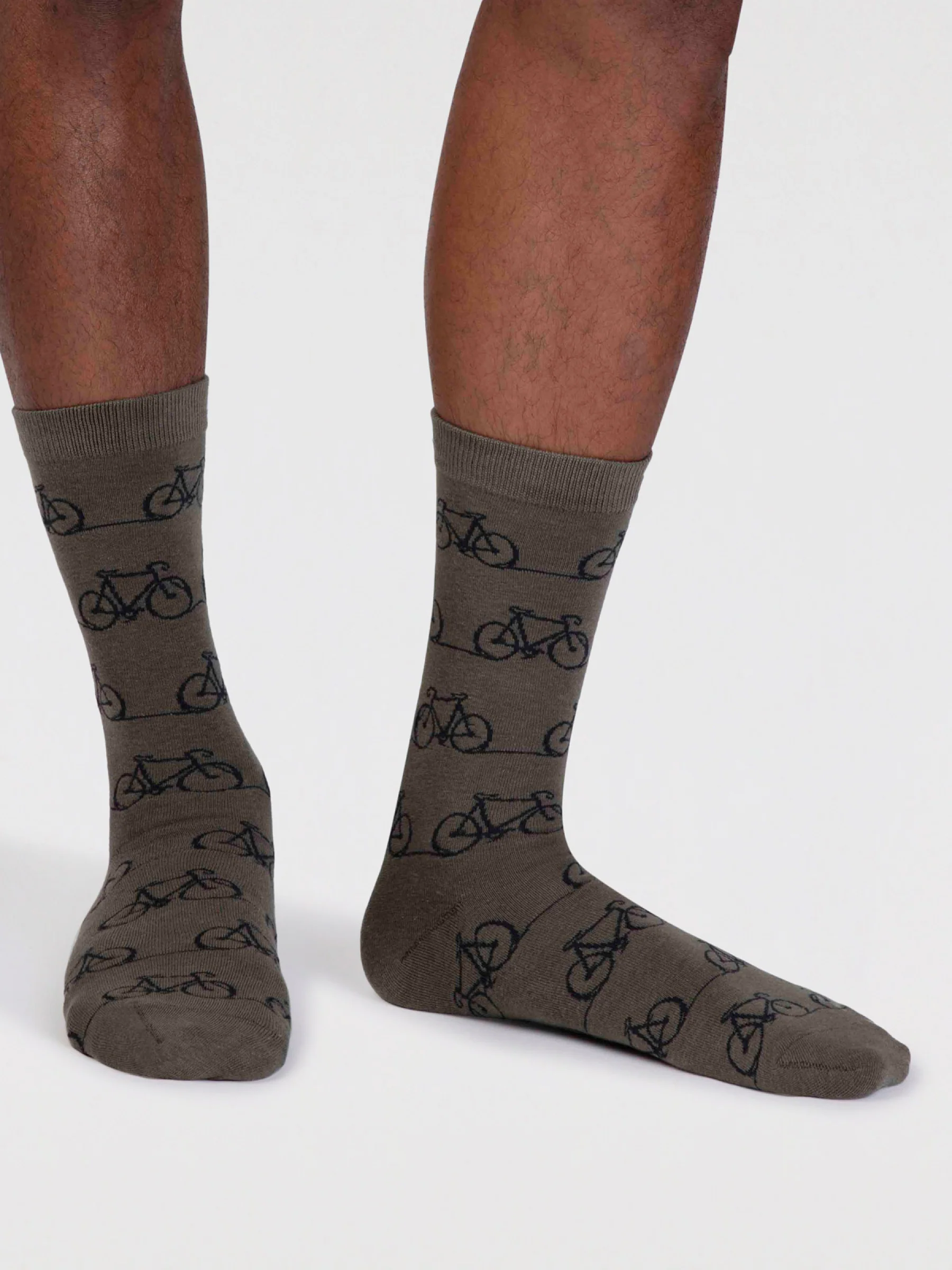 Bennie Organic Cotton Bike Socks - Cargo Green - Flockneti